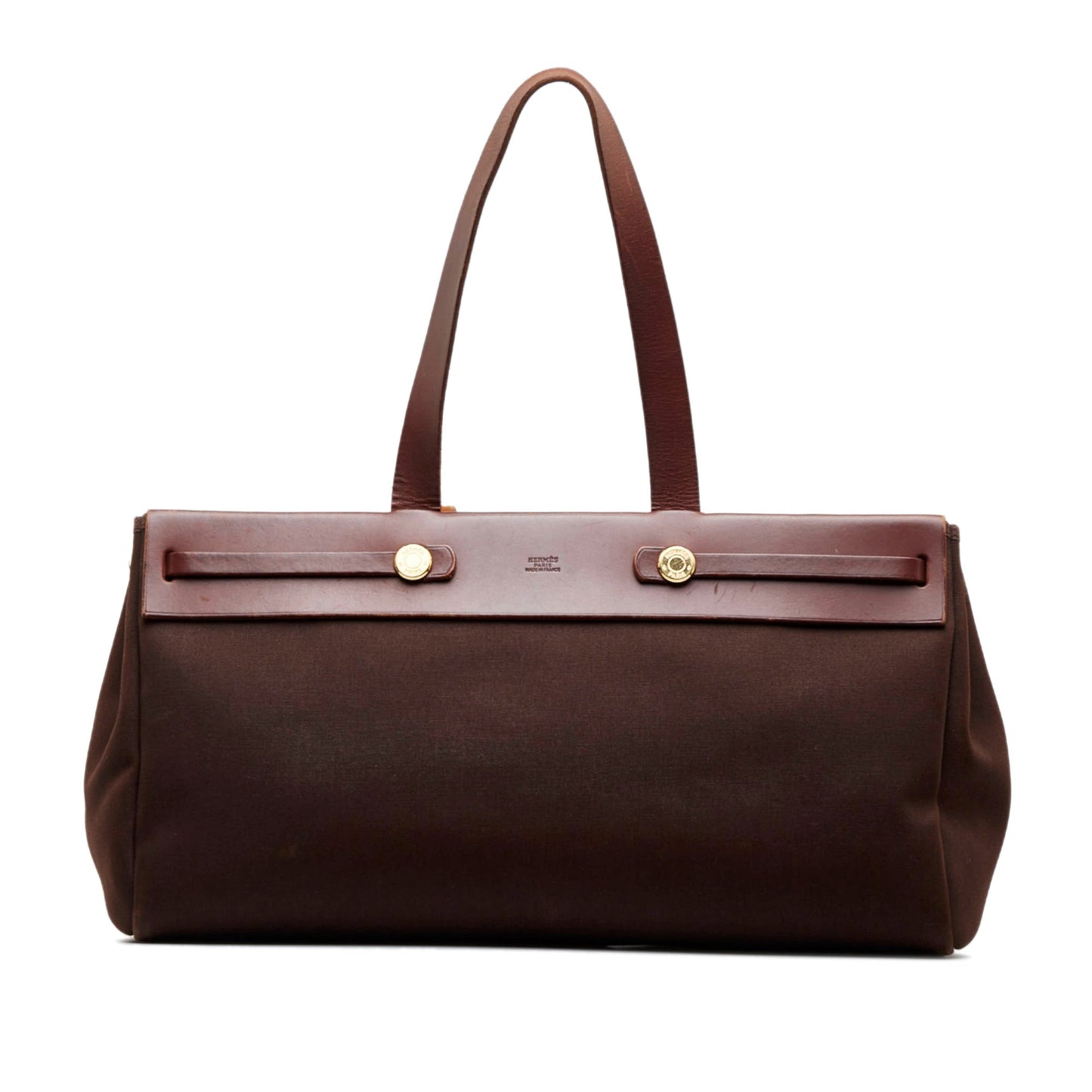 Brown Hermes Herbag Cabas MM Tote Bag