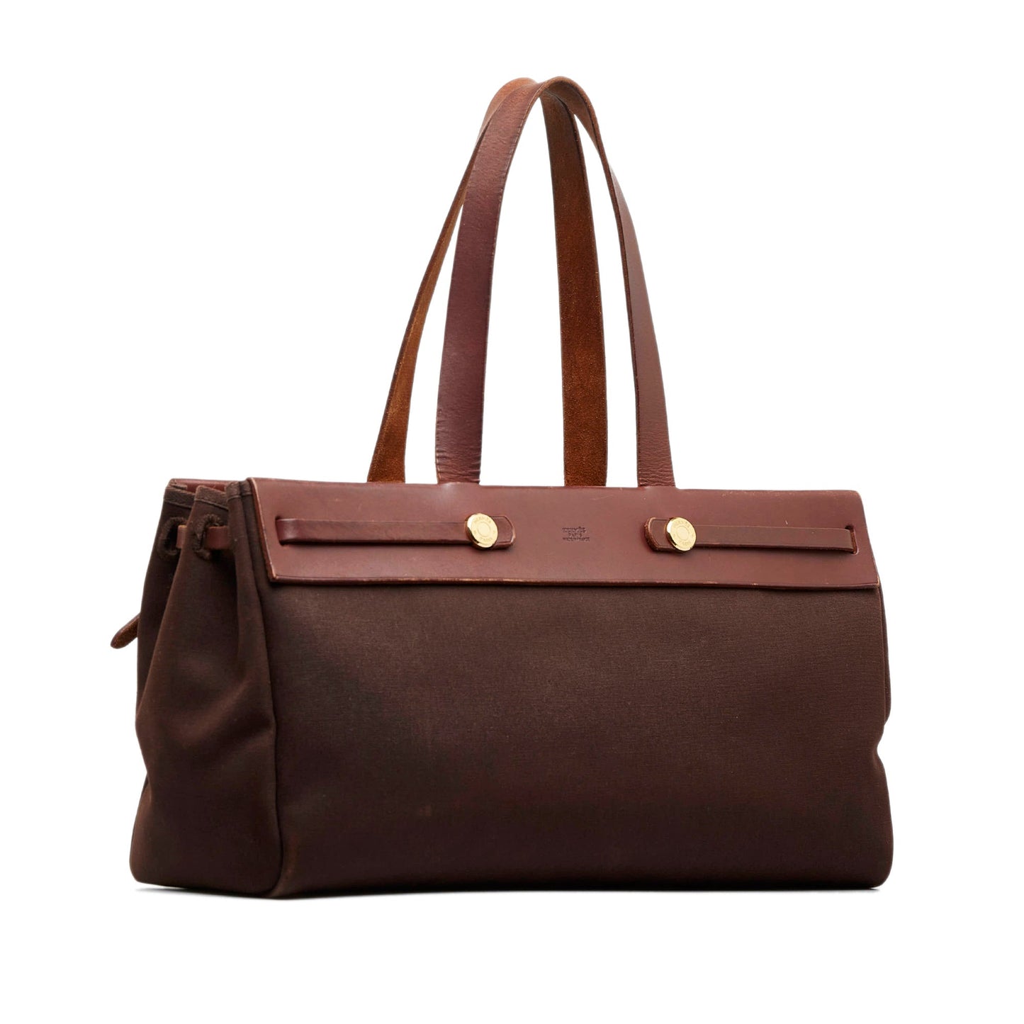 Brown Hermes Herbag Cabas MM Tote Bag