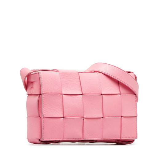 Bottega Veneta Cassette Pink Intrecciato