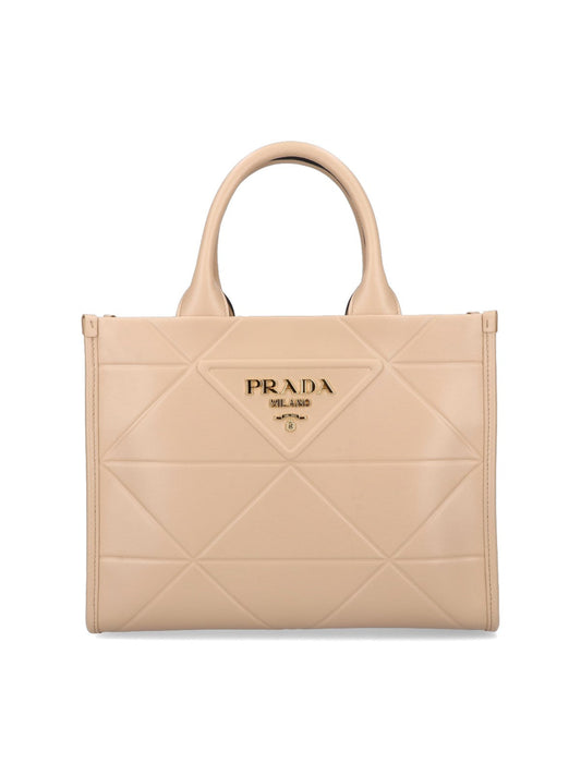 Prada Women Logo Midi Handbag