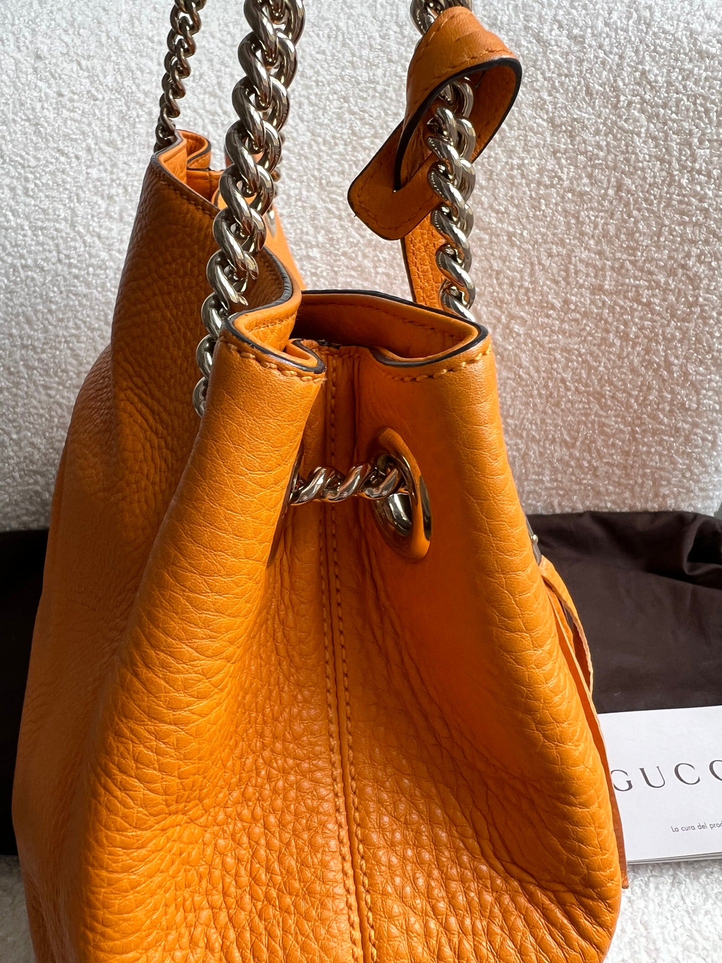 Gucci Orange Soho Chain Tote (RRP £1350)