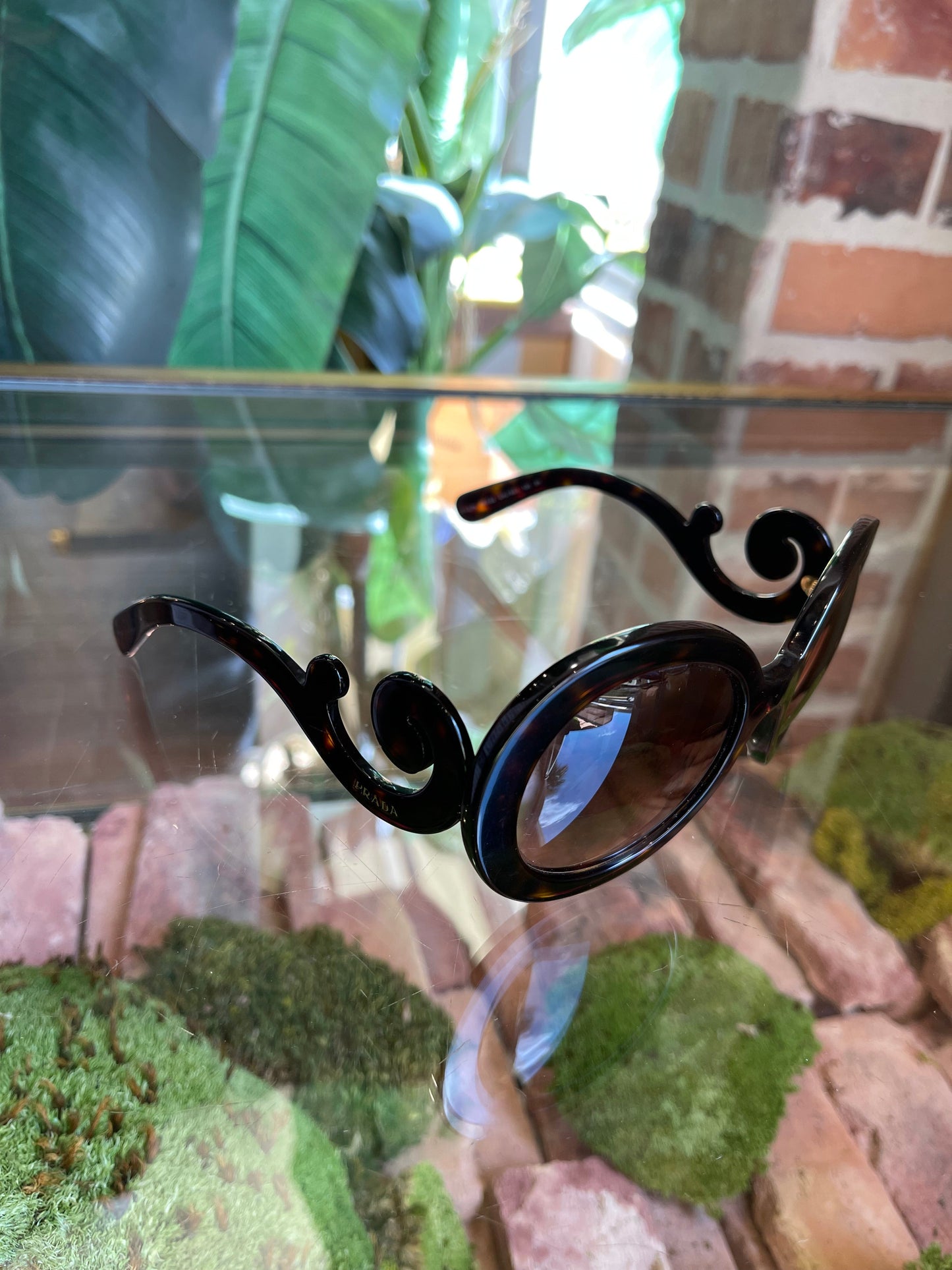 Prada Spr27n Baroque Swirl Sunglasses