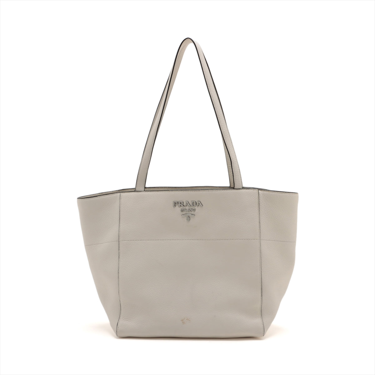 Prada Vitello Phenix Leather Tote Bag Bianco