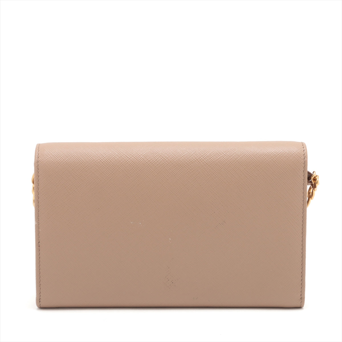 Prada Saffiano Lux Chain Wallet Beige 1BP005 #1720