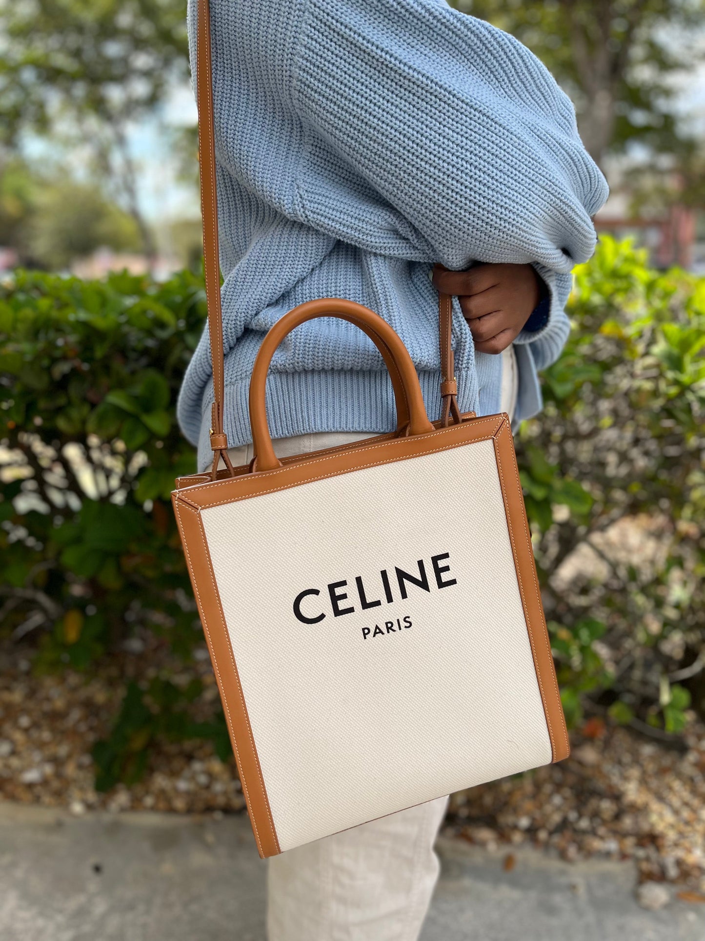 CELINE Canvas Vertical Cabas Tote