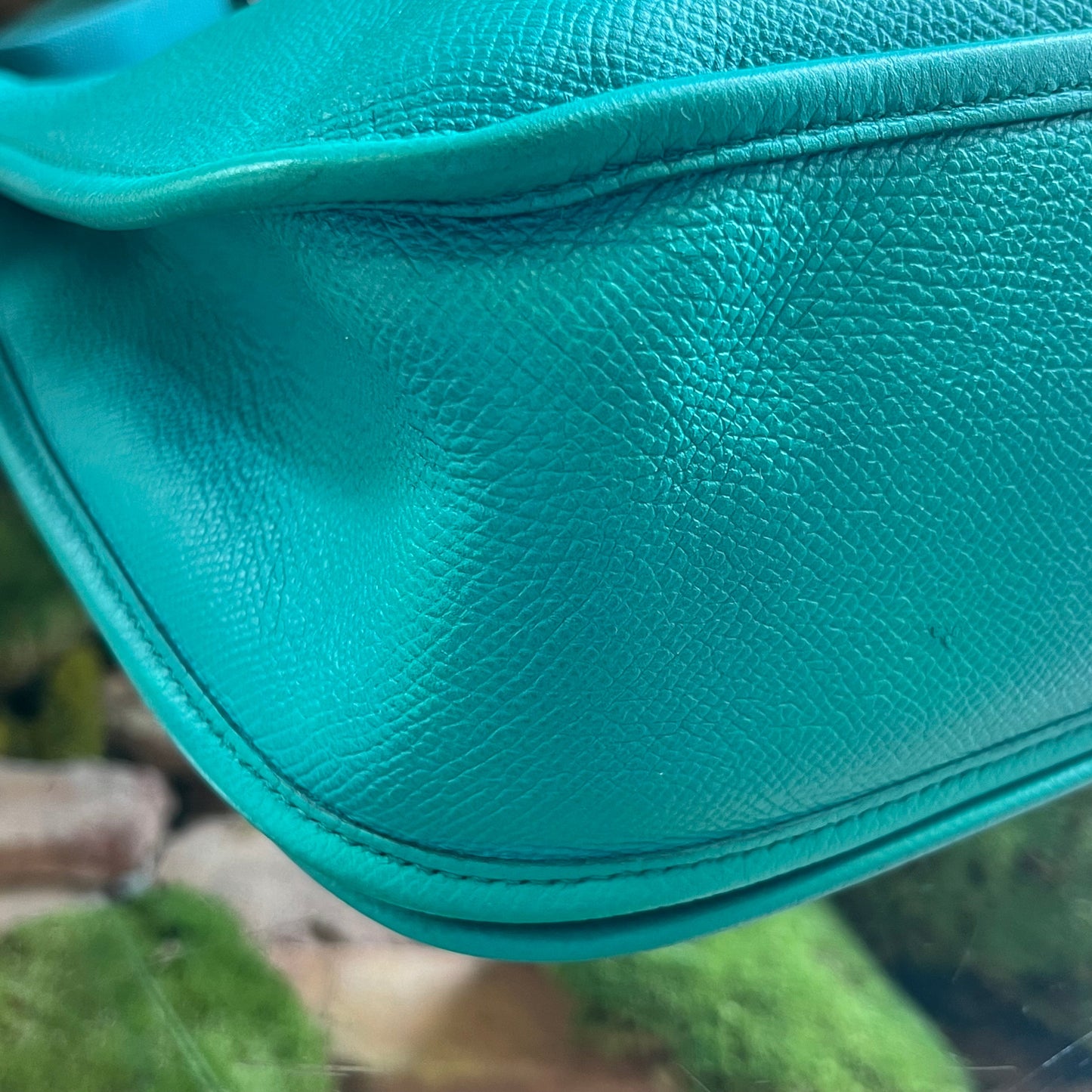 HERMES Teal Blue Epsom Evelyne Gen lll  TS3003