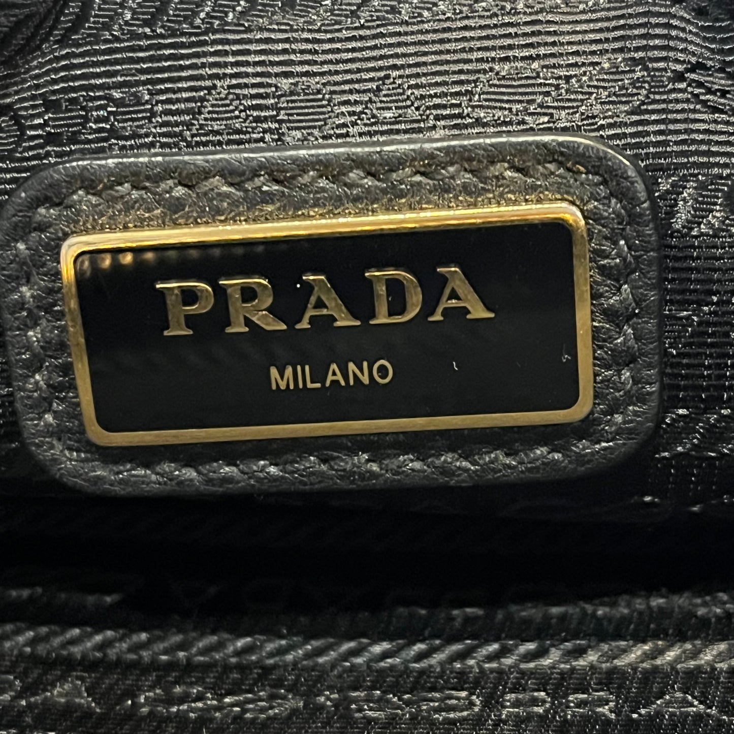 PRADA Black Vitello Daino Camera Bag TS