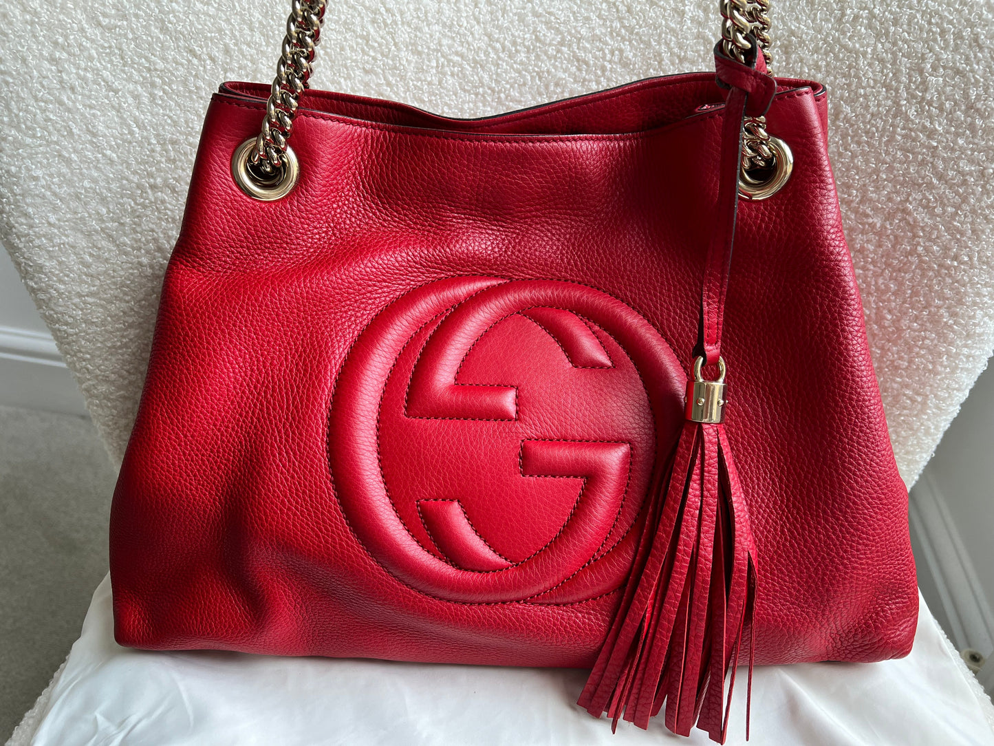 Gucci Red Soho Chain Tote (RRP £1350)