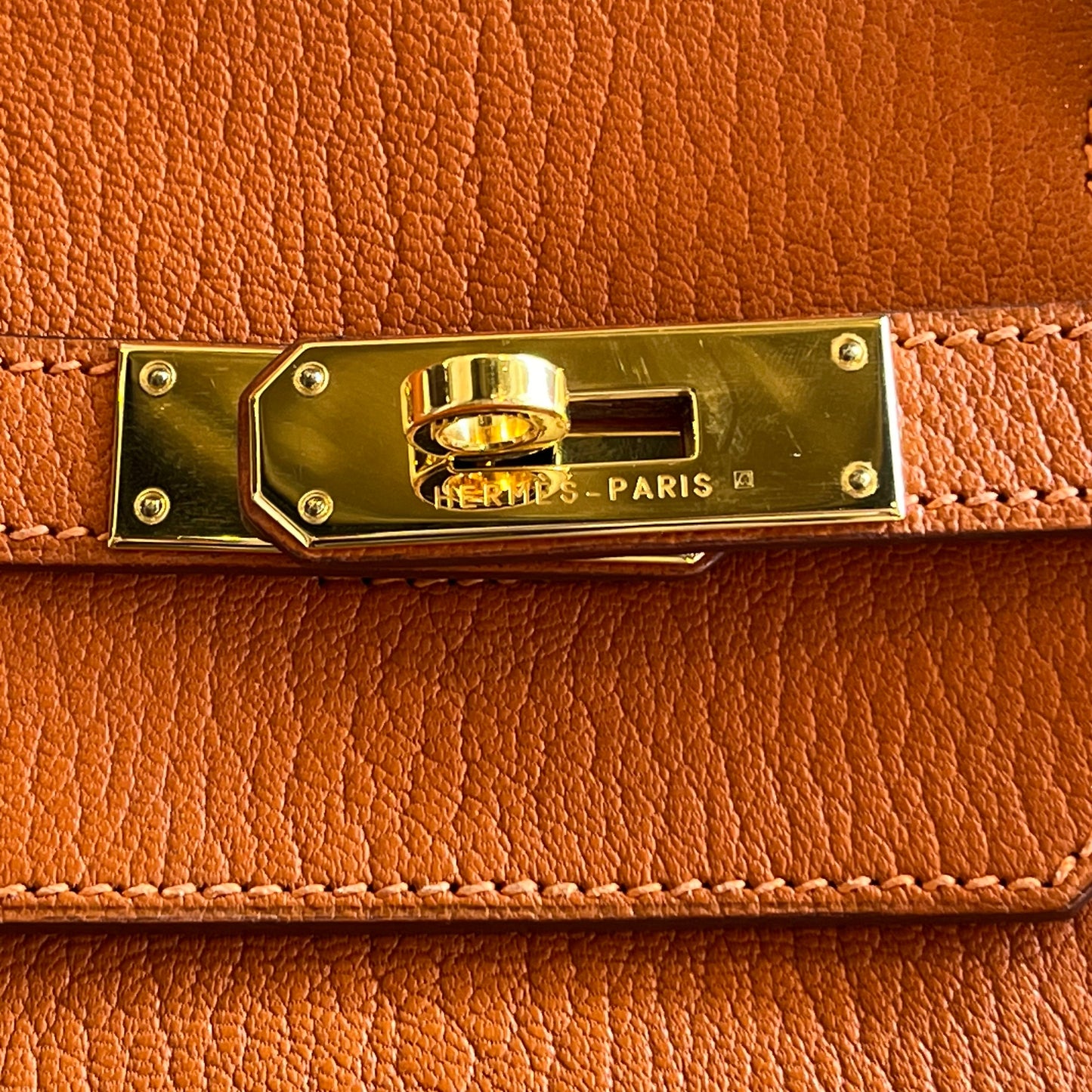 HERMES Orange Chevre de Coromandel Birkin 40