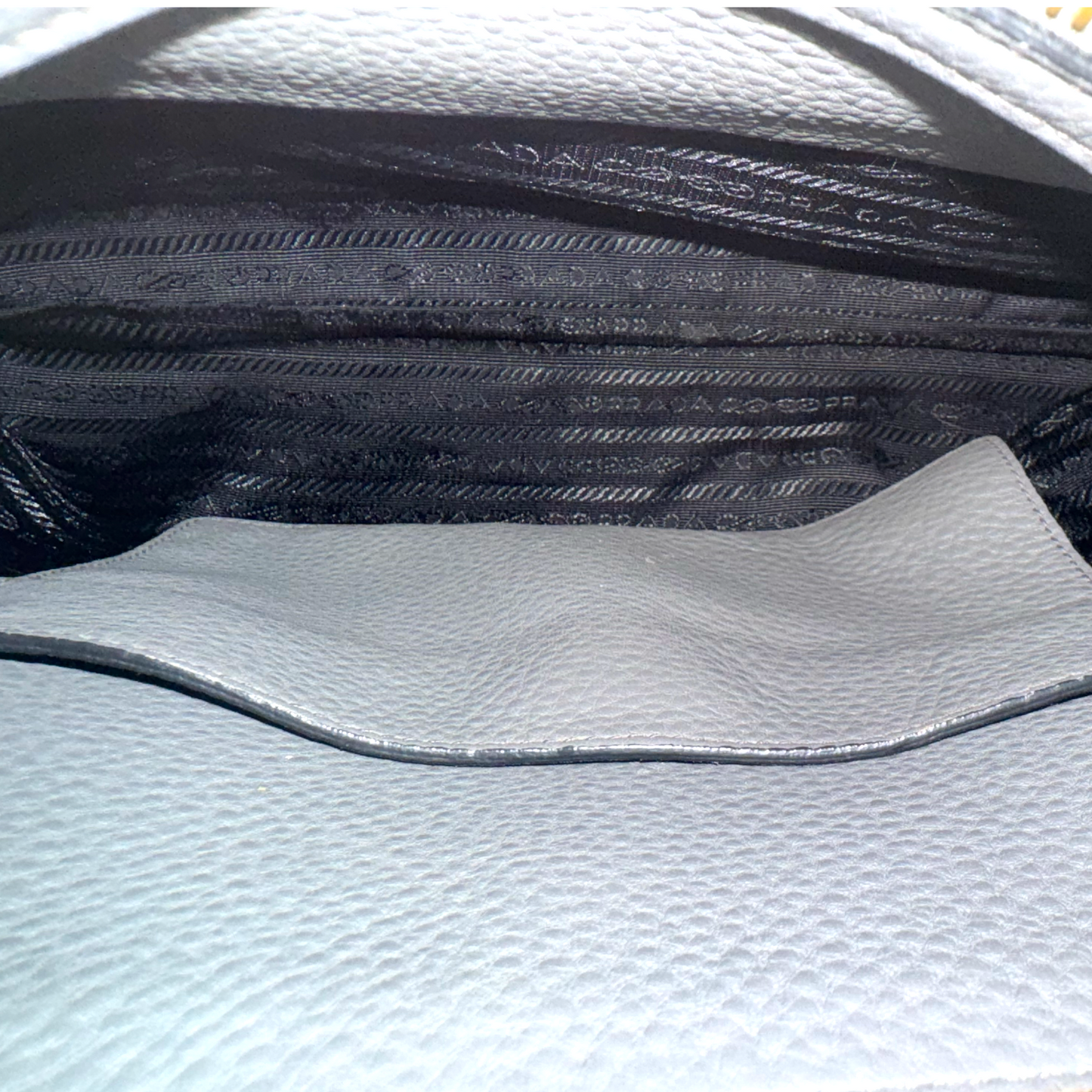 Prada Handbag Grey Vitello Daino