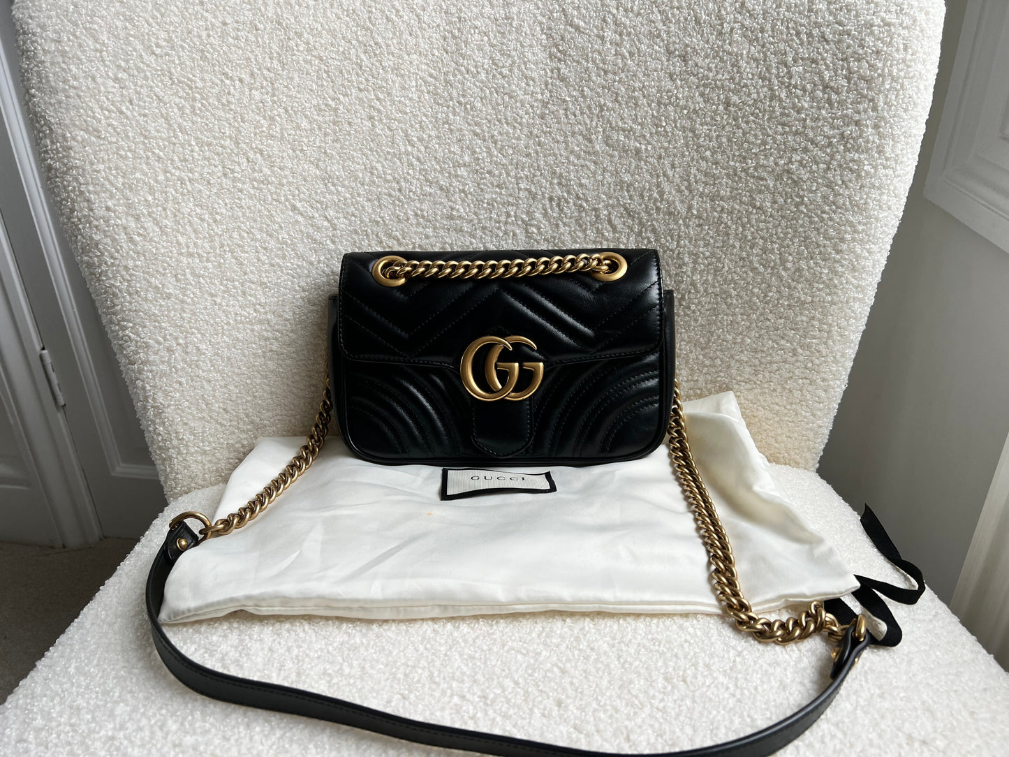 Gucci GG Black Marmont Mini Shoulder Bag (RRP £1,700)