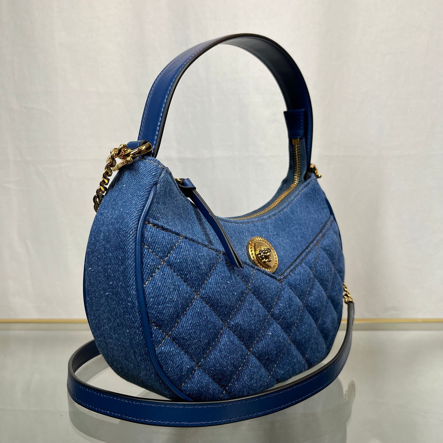 VERSACE La Medusa Denim Halfmoon Two Way TS3720