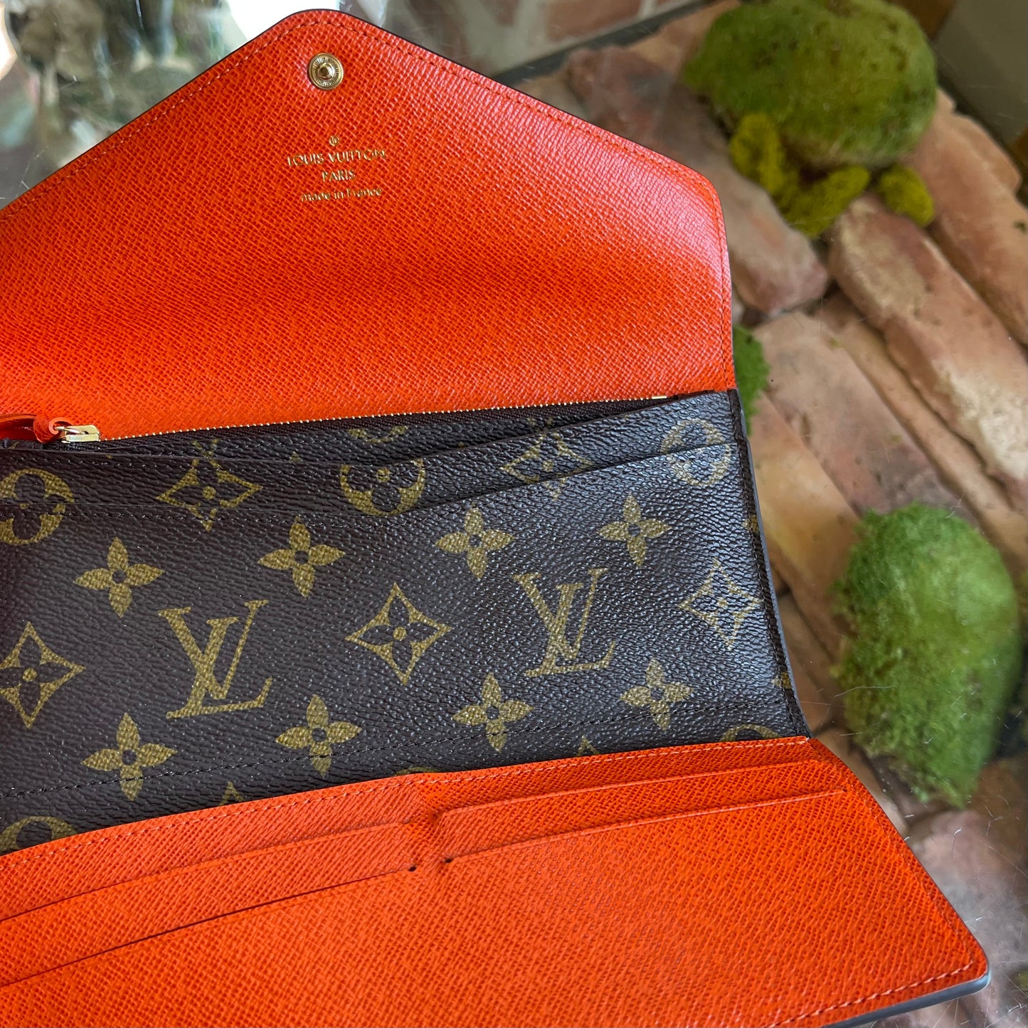 LOUIS VUITTON Josephine Brown Canvas Wallet