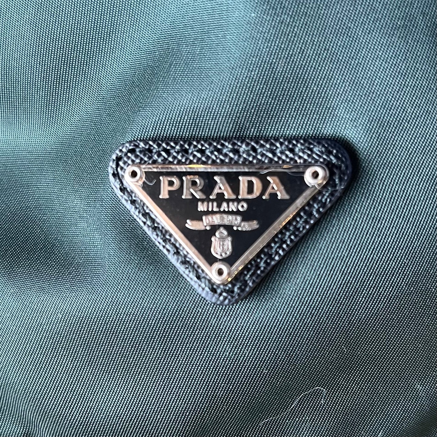 PRADA Green Nylon Drawstring Pouch