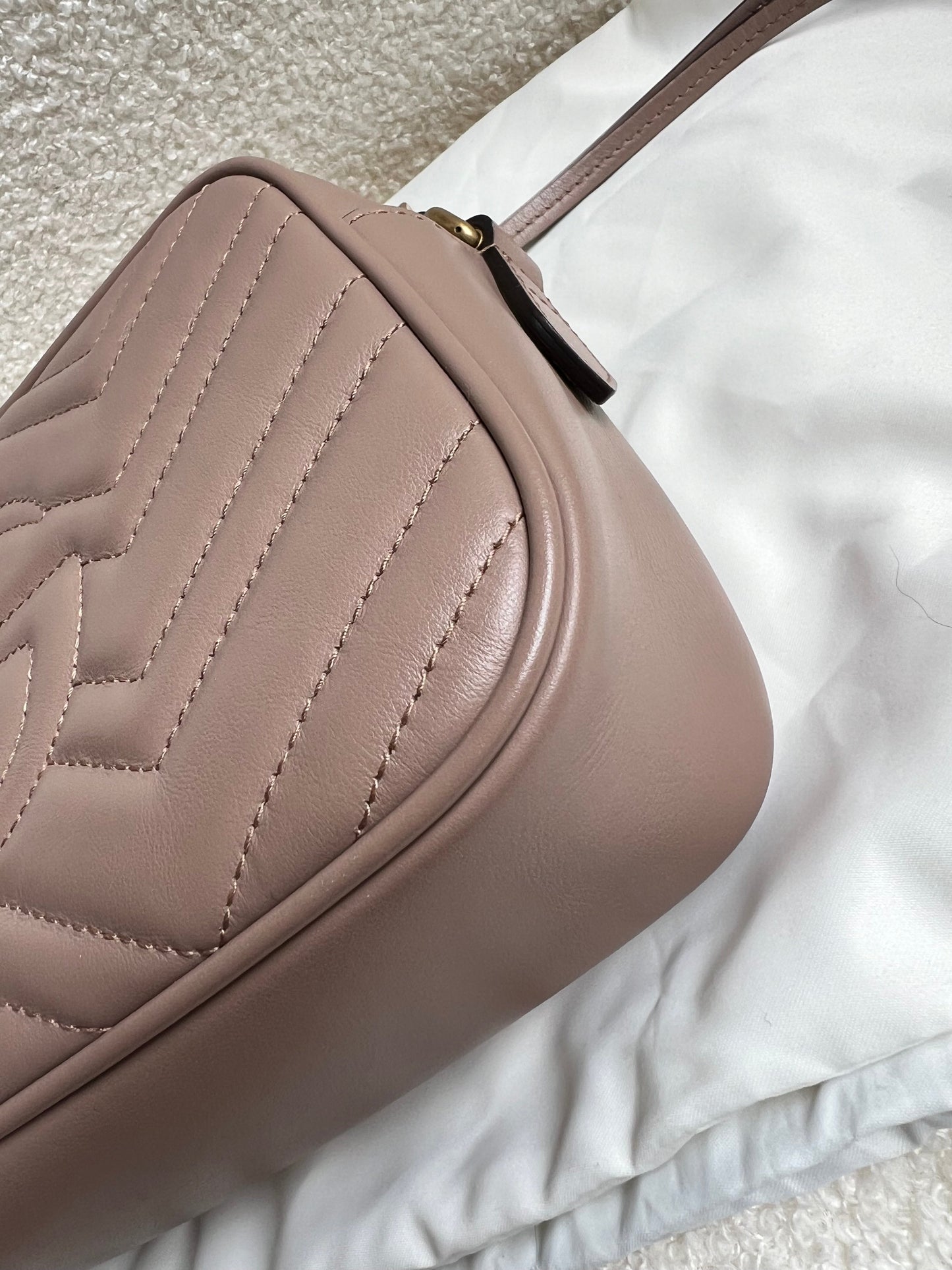 Gucci GG Marmont Dusty Pink Small Shoulder Bag (RRP £1340)