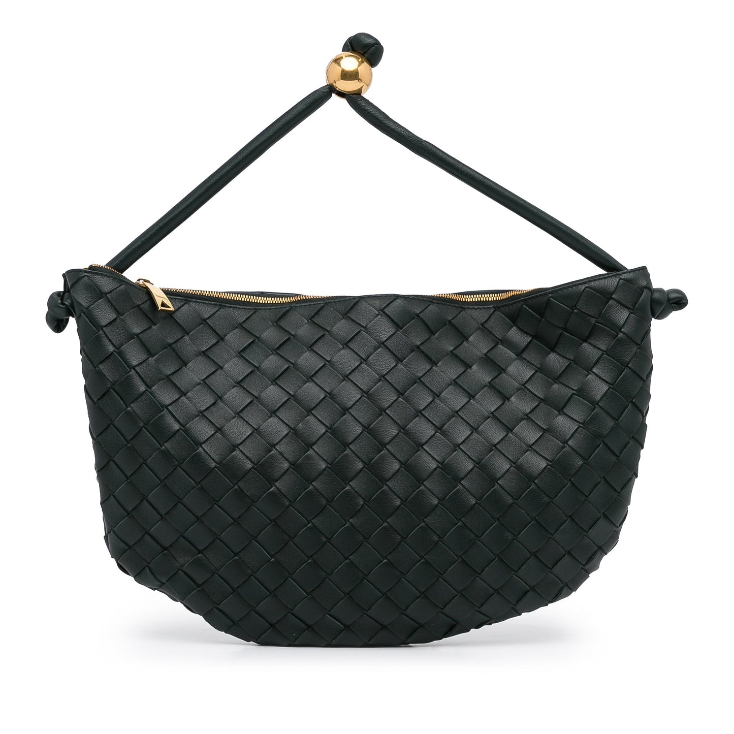 SALE Bottega Veneta Turn Dark Green Intrecciato