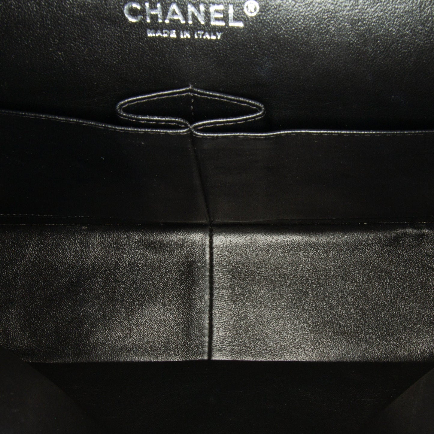 Chanel Classic Double Flap Jumbo Black Patent Silver