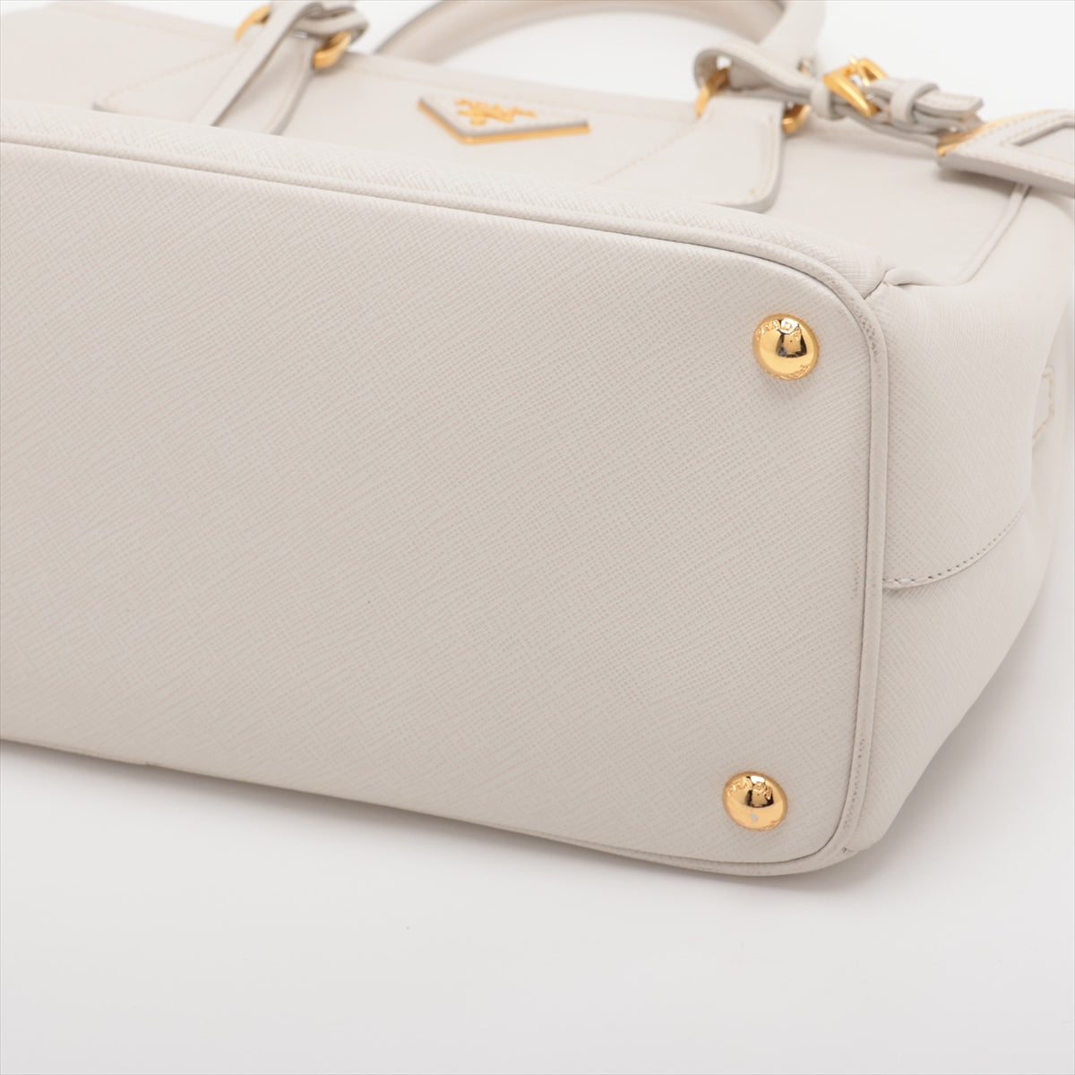 Prada Saffiano Lux Leather Hand bag Ivory