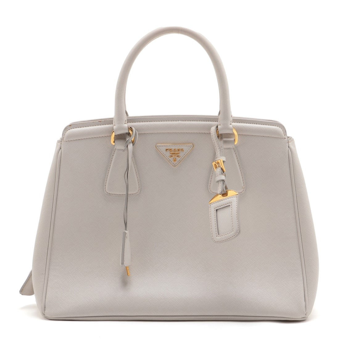 Prada Saffiano Lux Leather Hand bag Ivory