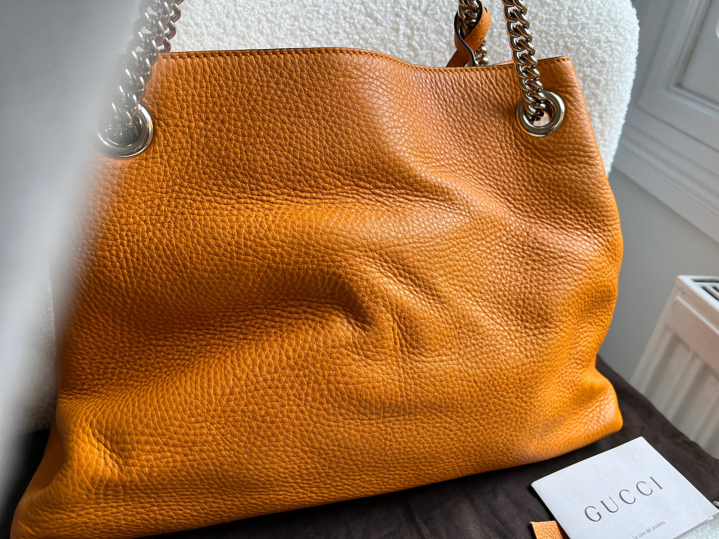 Gucci Orange Soho Chain Tote (RRP £1350)