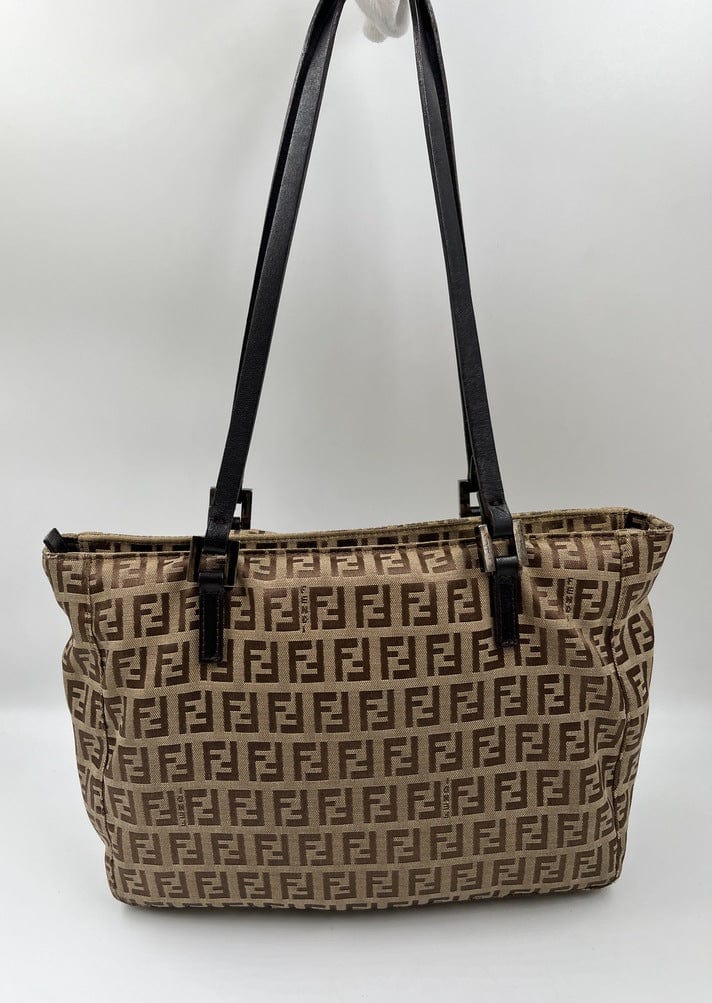 Vintage Fendi Shoulder Bag in Brown Zucca Canvas