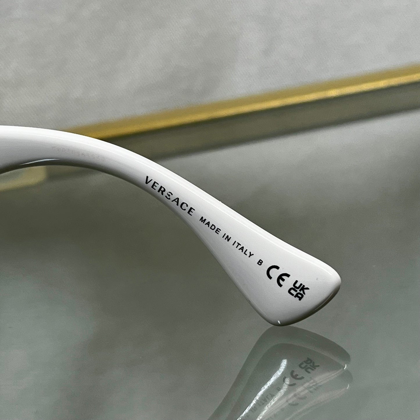 VERSACE MOD4726BU White Acetate Oval Crystal Embellished Medusa Sunglasses