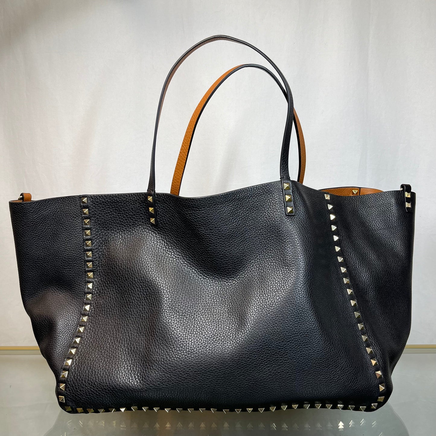 VALENTINO Reversible Black & Brown Large Tote