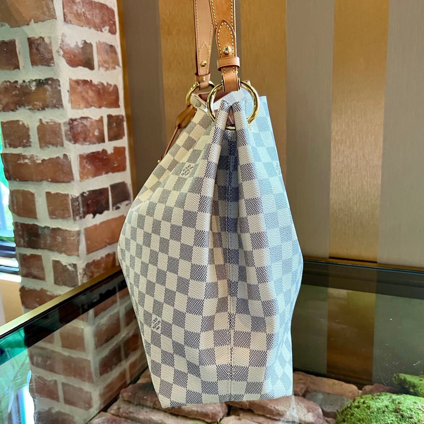 LOUIS VUITTON Damier Azur Graceful MM Hobo