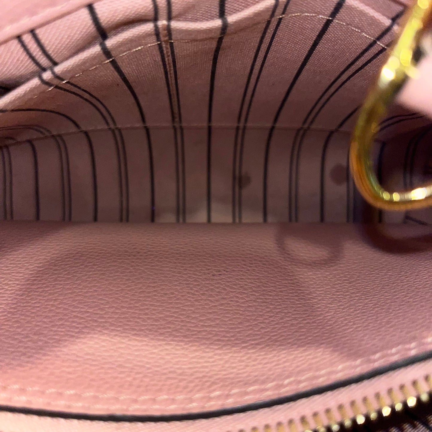 LOUIS VUITTON Montaigne BB Rose Poudre Empreinte Shoulder Bag