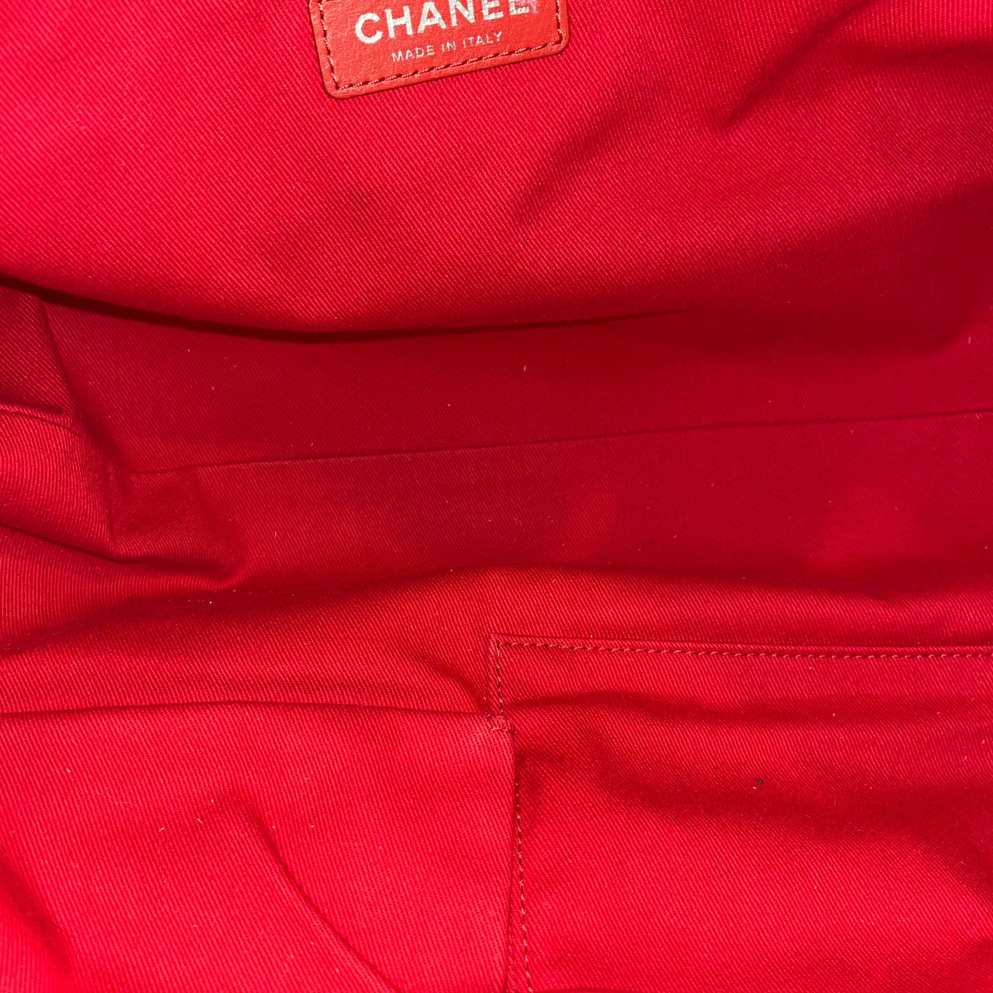 CHANEL Red In The Mix Tote Bag Jacquard