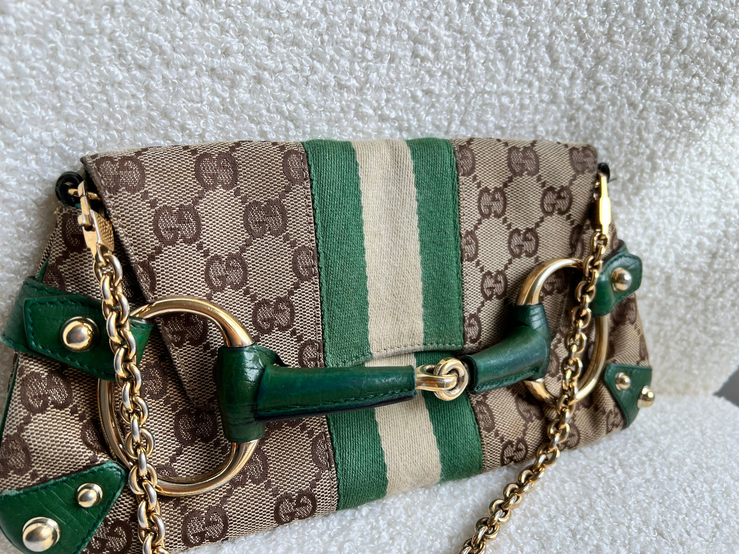 Gucci GG Horsebit Chain Shoulder Bag Vintage