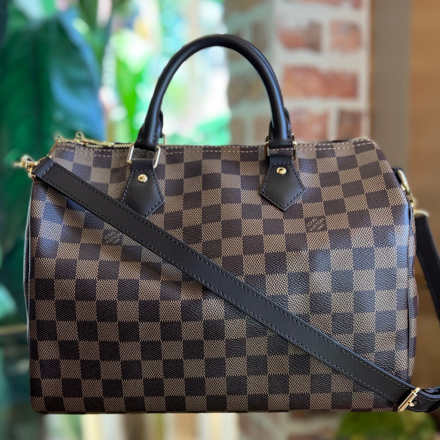 LOUIS VUITTON  Damier Ebene Speedy Bandouliere 30