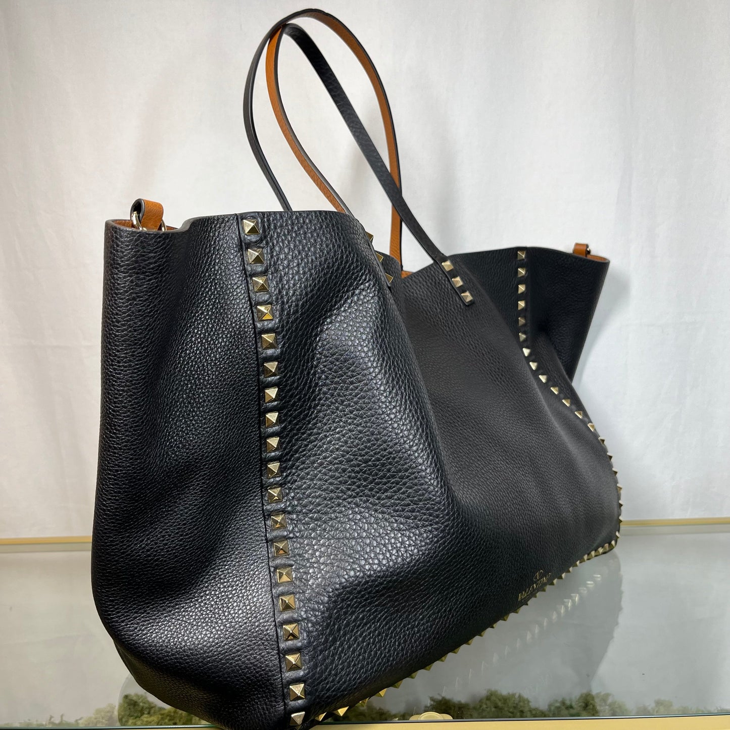 VALENTINO Reversible Black & Brown Large Tote