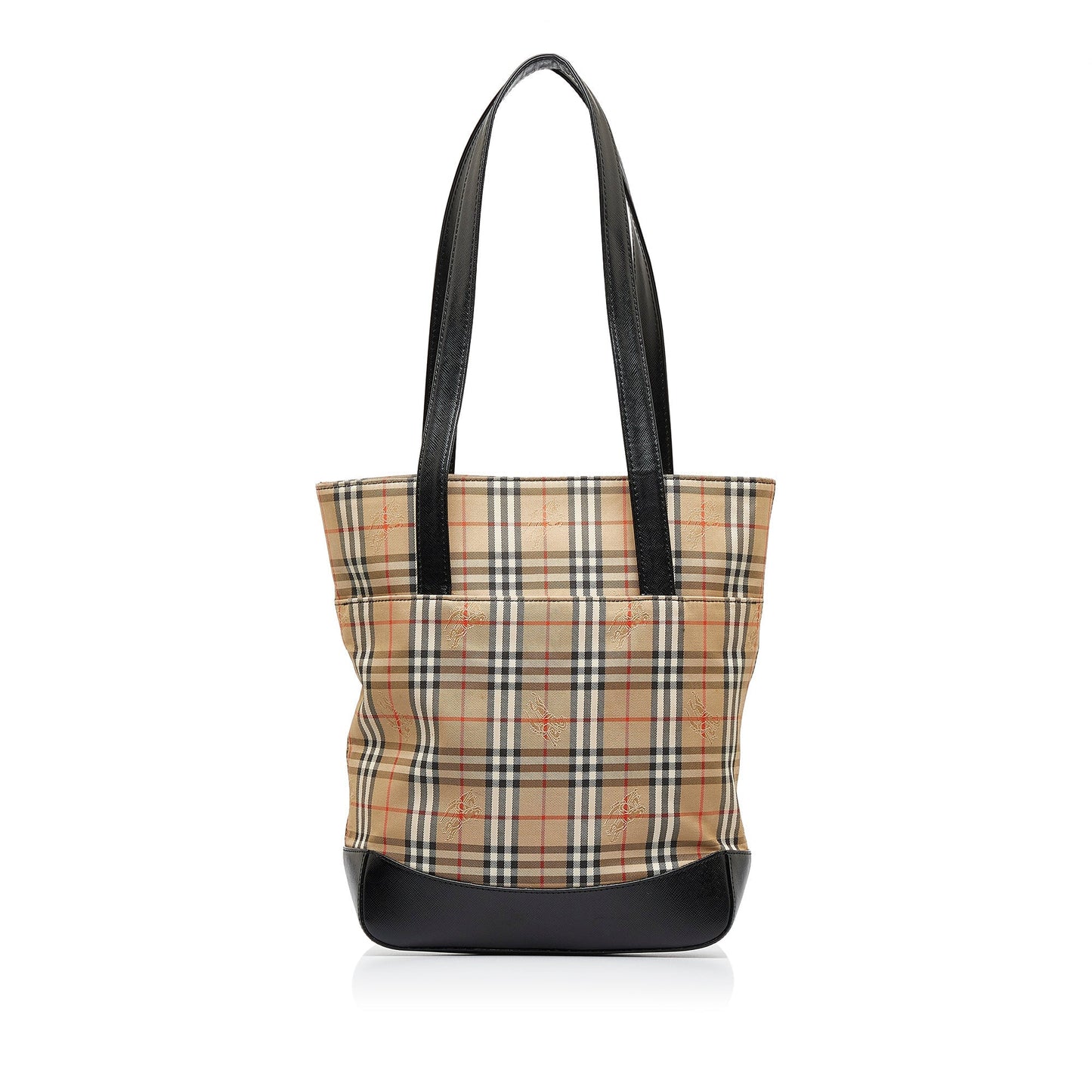 Tan Burberry Haymarket Check Tote