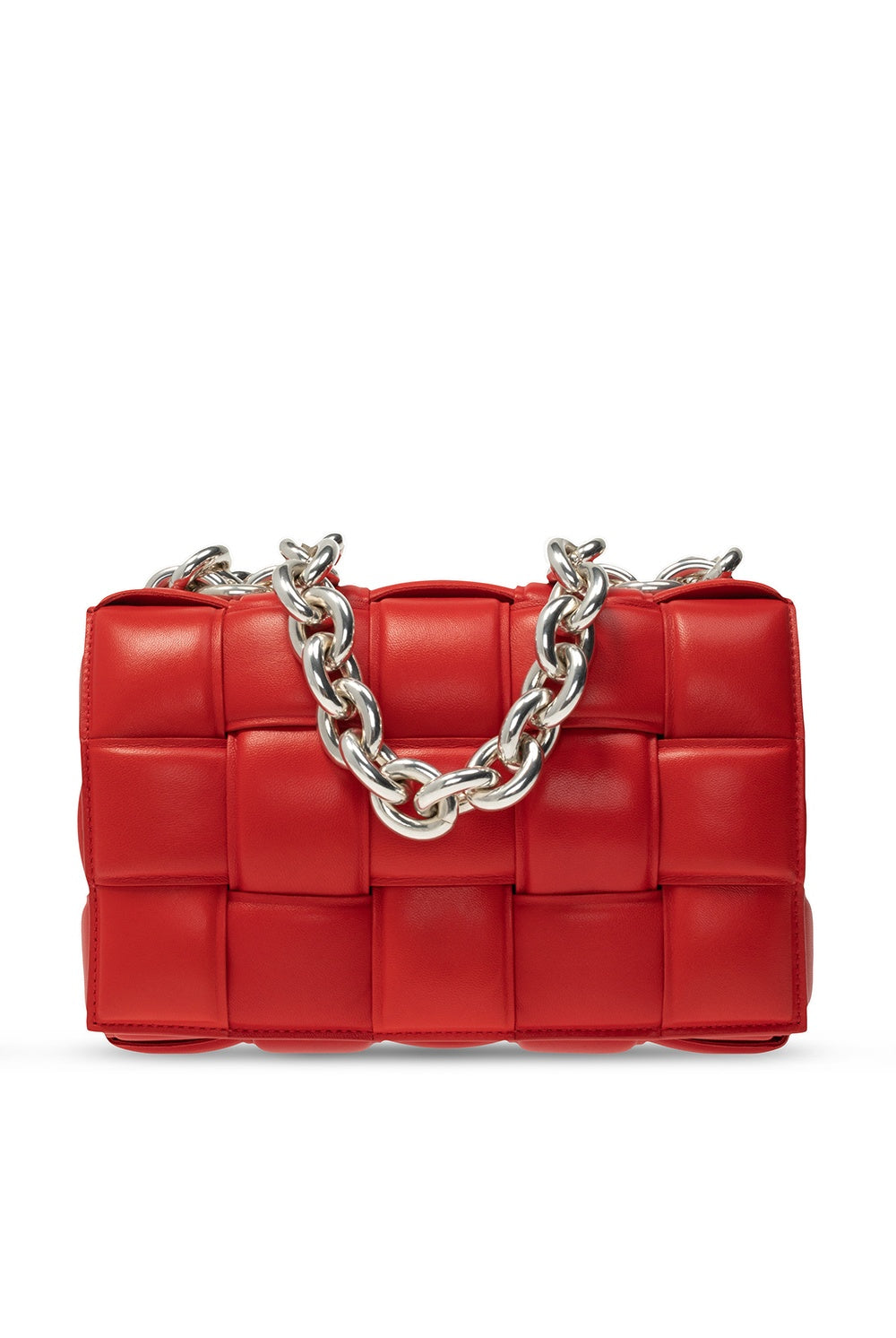 BOTTEGA VENETA LAMBSKIN PADDED CASSETTE CHAIN BAG