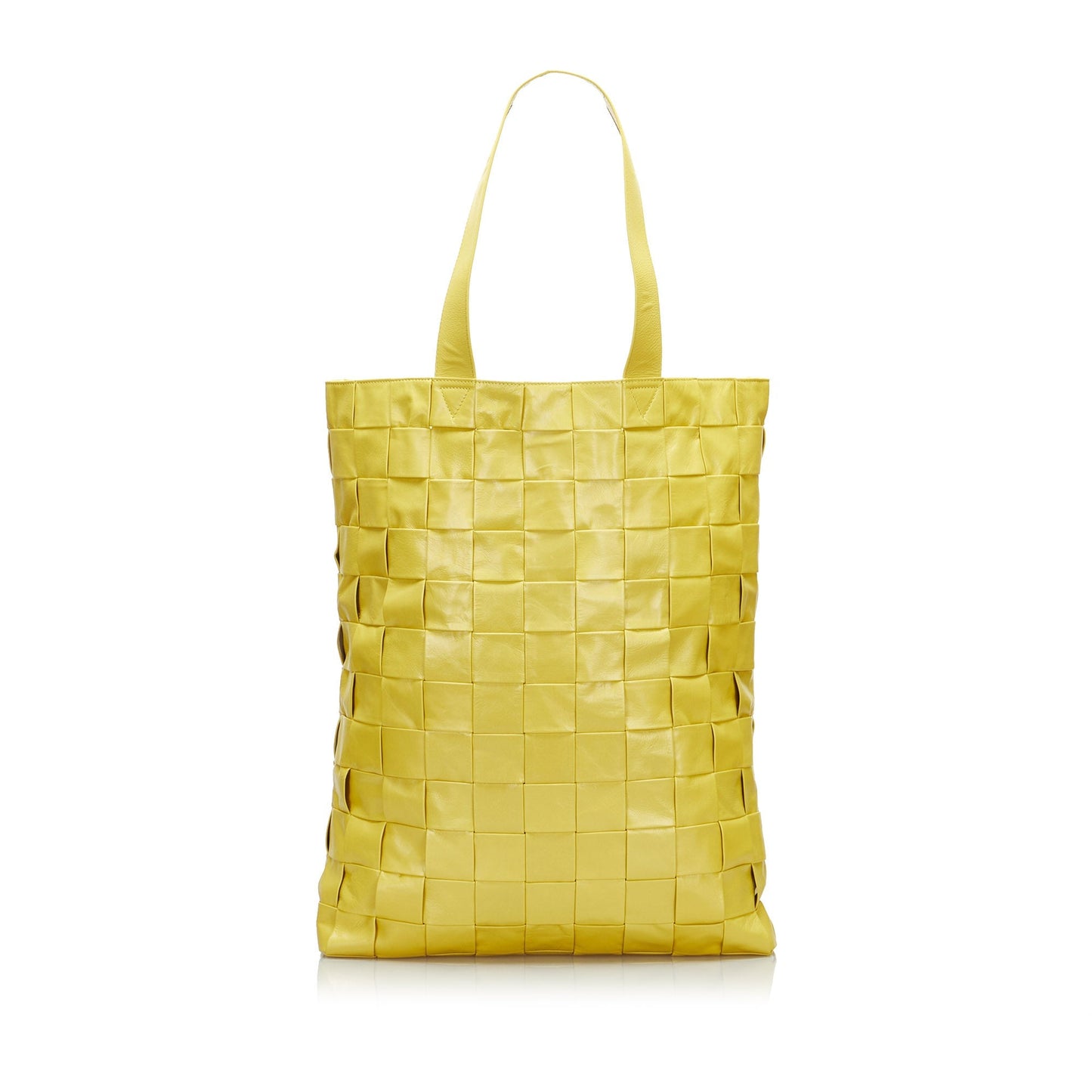 Yellow Bottega Veneta Maxi Intrecciato Cassette Tote Bag