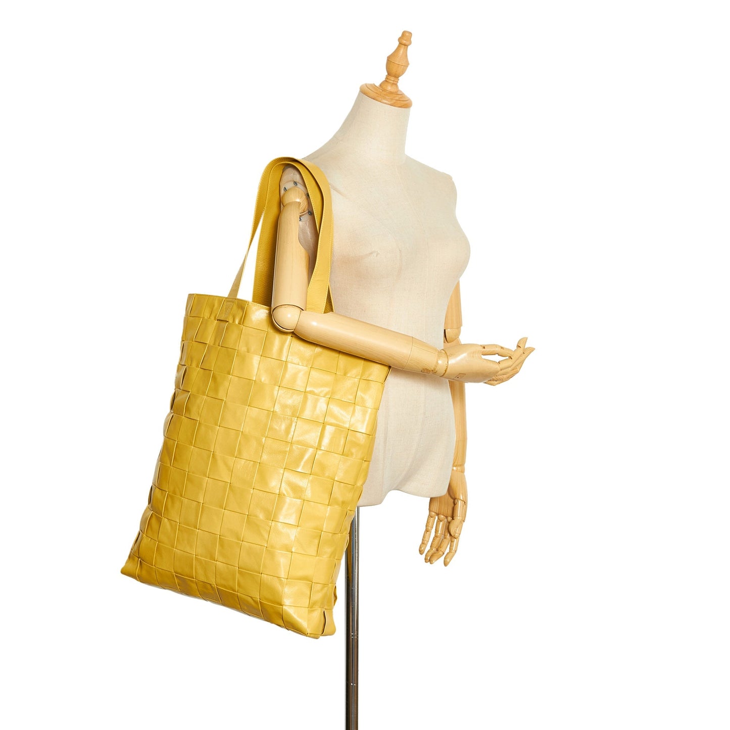 Yellow Bottega Veneta Maxi Intrecciato Cassette Tote Bag