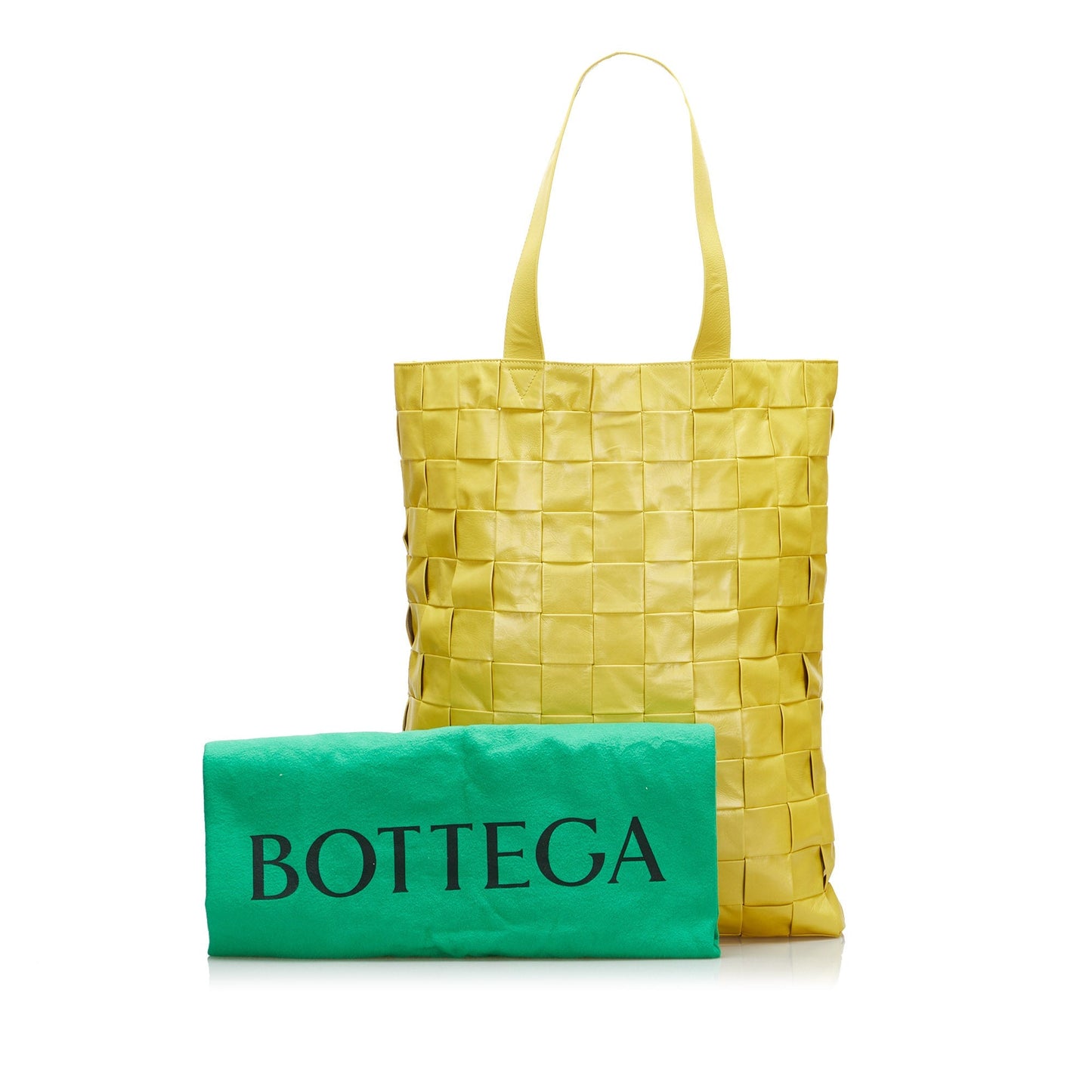 Yellow Bottega Veneta Maxi Intrecciato Cassette Tote Bag