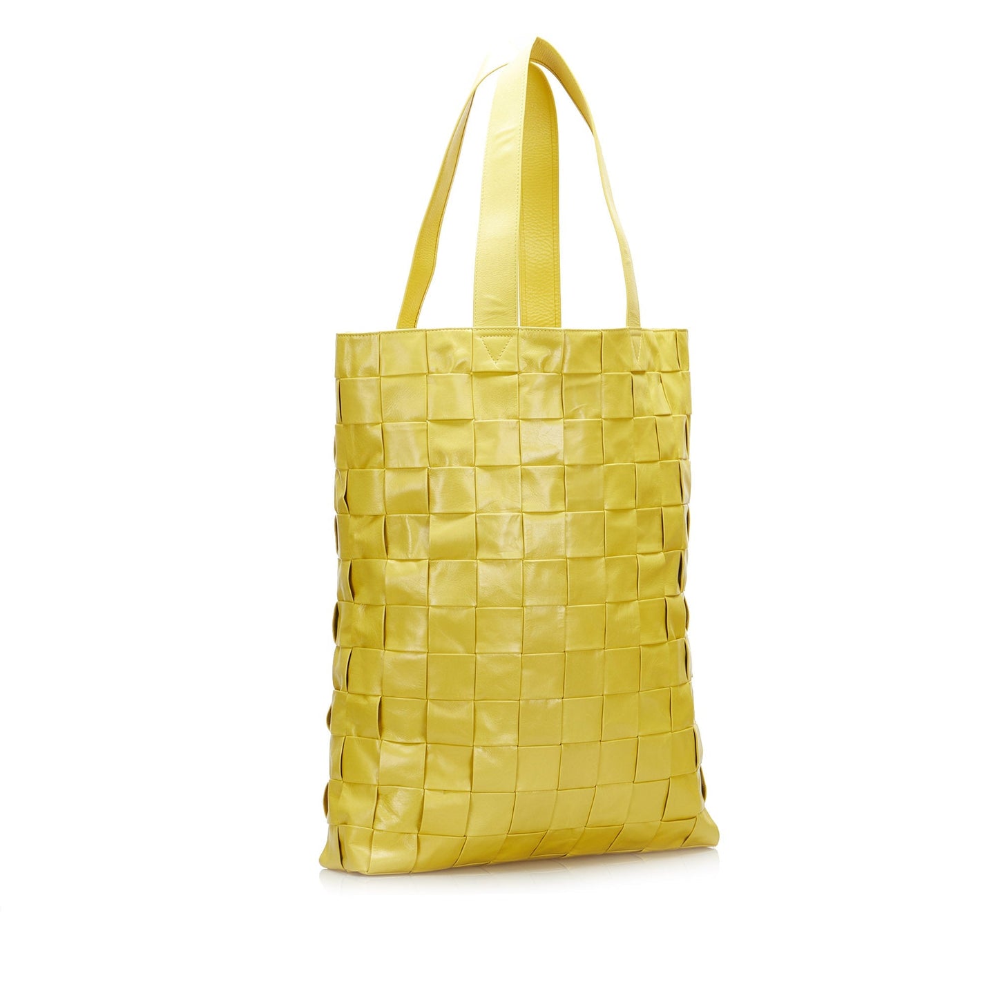 Yellow Bottega Veneta Maxi Intrecciato Cassette Tote Bag