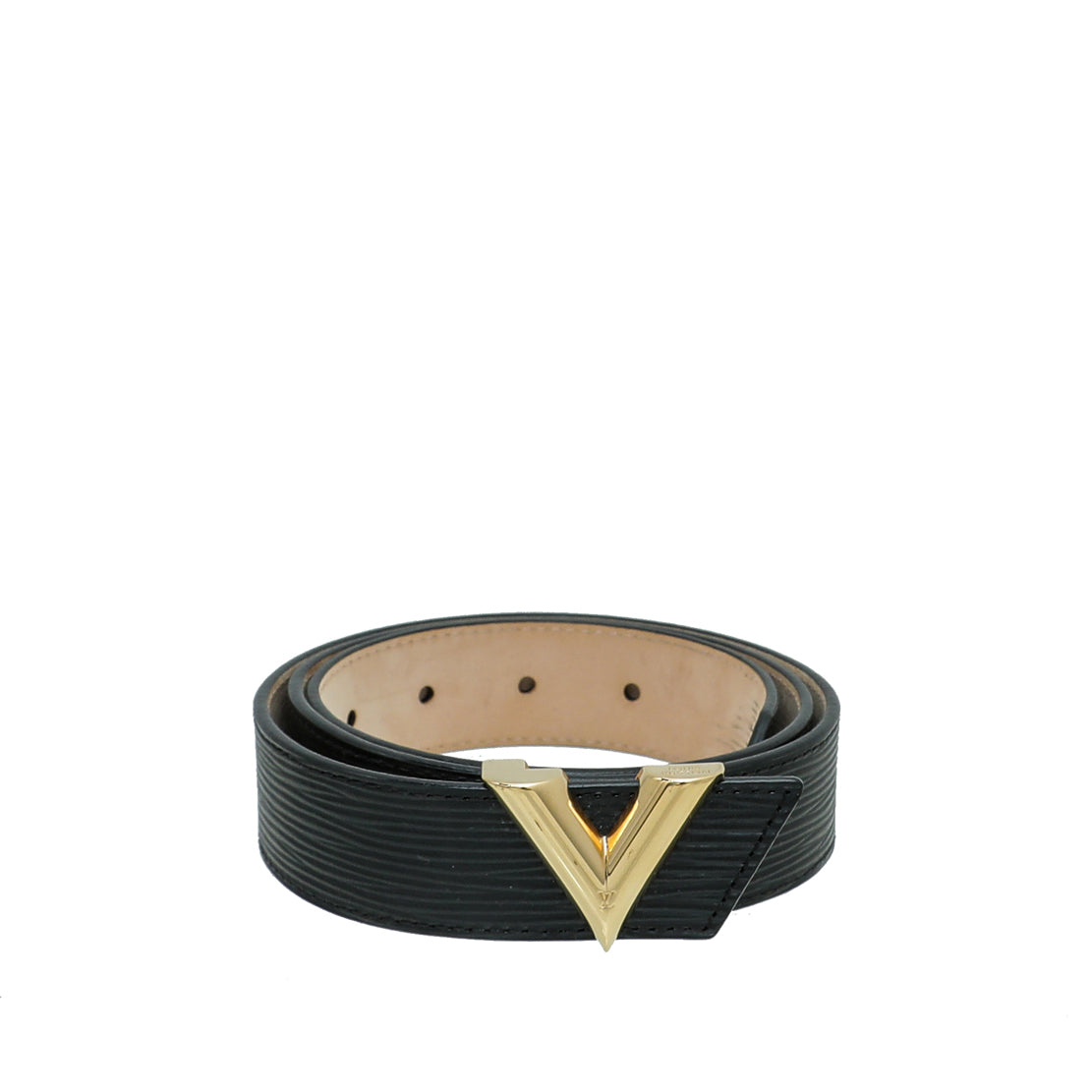 Louis Vuitton Black V Essential 30mm Belt 34