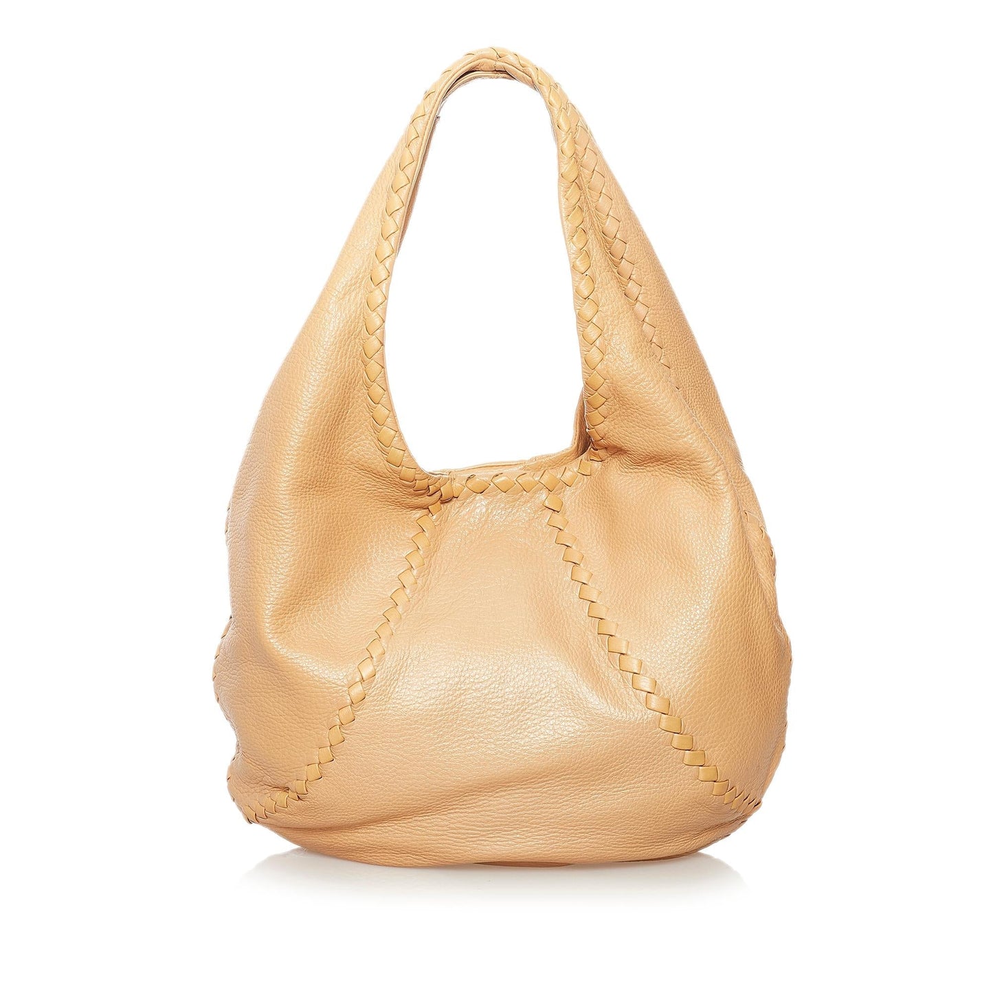 Bottega Veneta Baseball Leather Hobo Bag (SHG-31411)