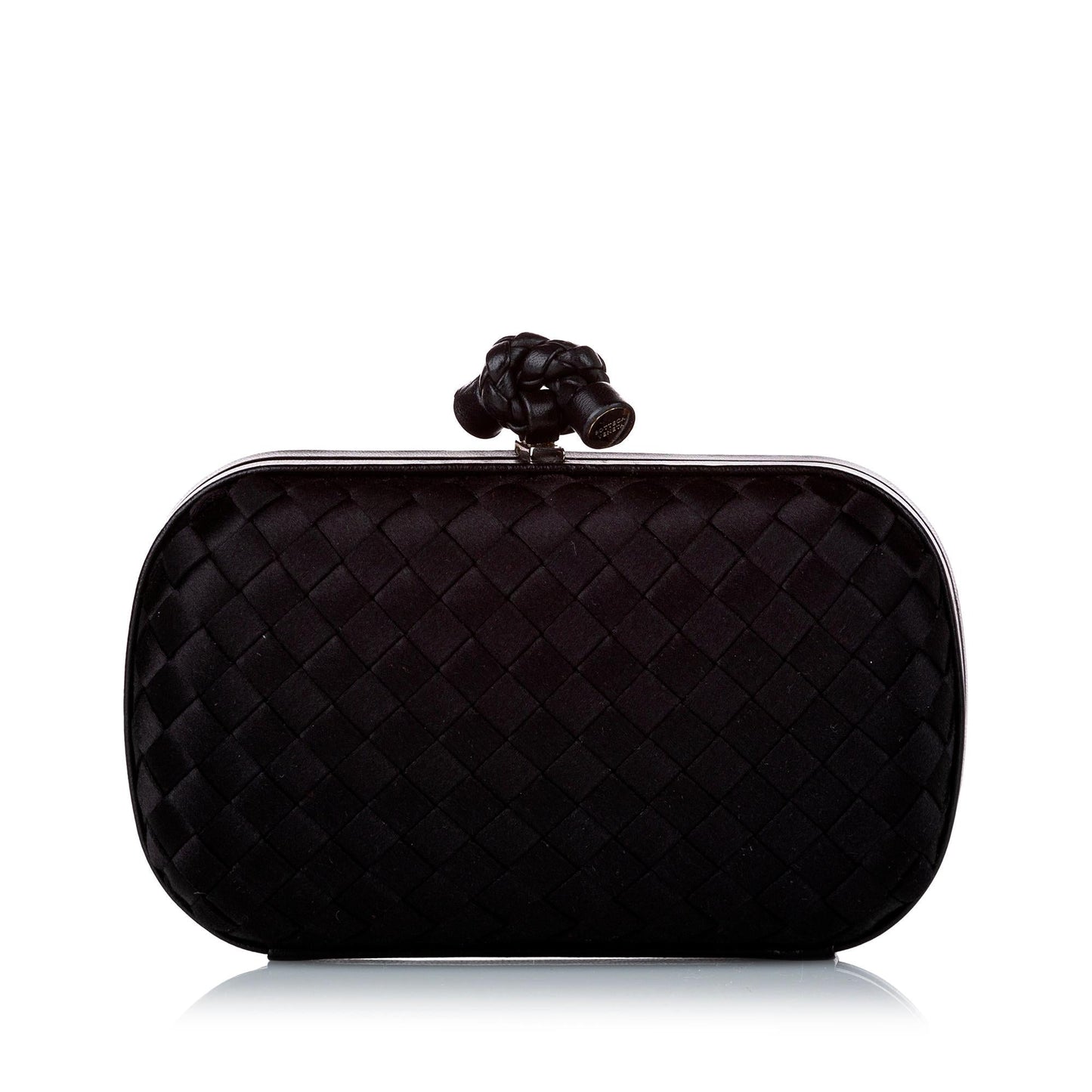 Bottega Veneta Intrecciato Knot Silk Clutch Bag (SHG-29344)