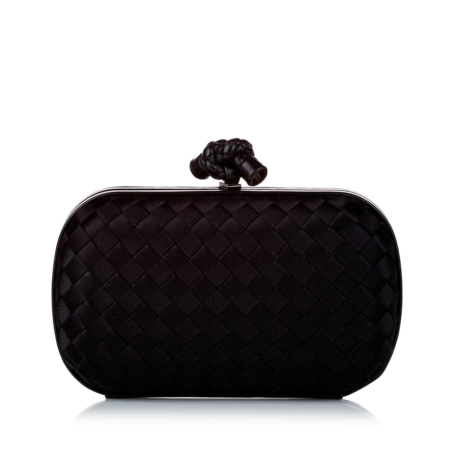 Bottega Veneta Intrecciato Knot Silk Clutch Bag (SHG-29344)