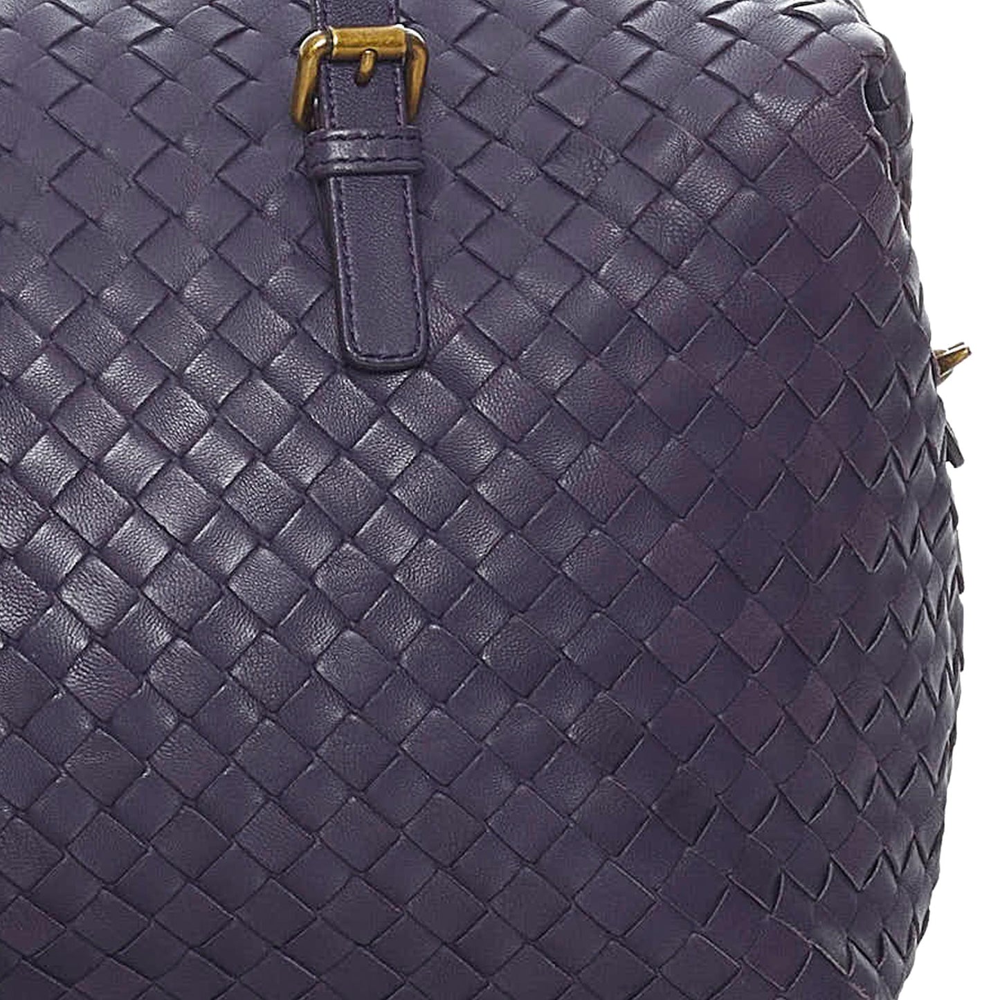 Bottega Veneta Intrecciato Leather Boston Bag (SHG-30407)