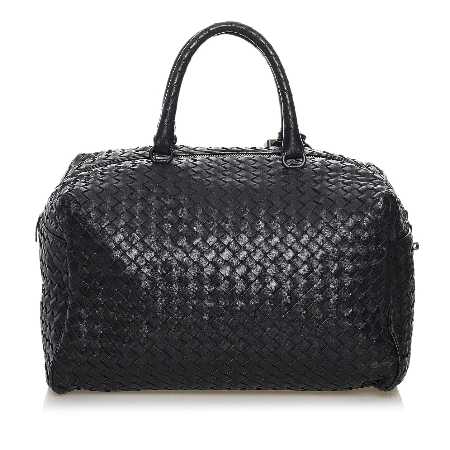 Bottega Veneta Intrecciato Leather Boston Bag (SHG-32408)