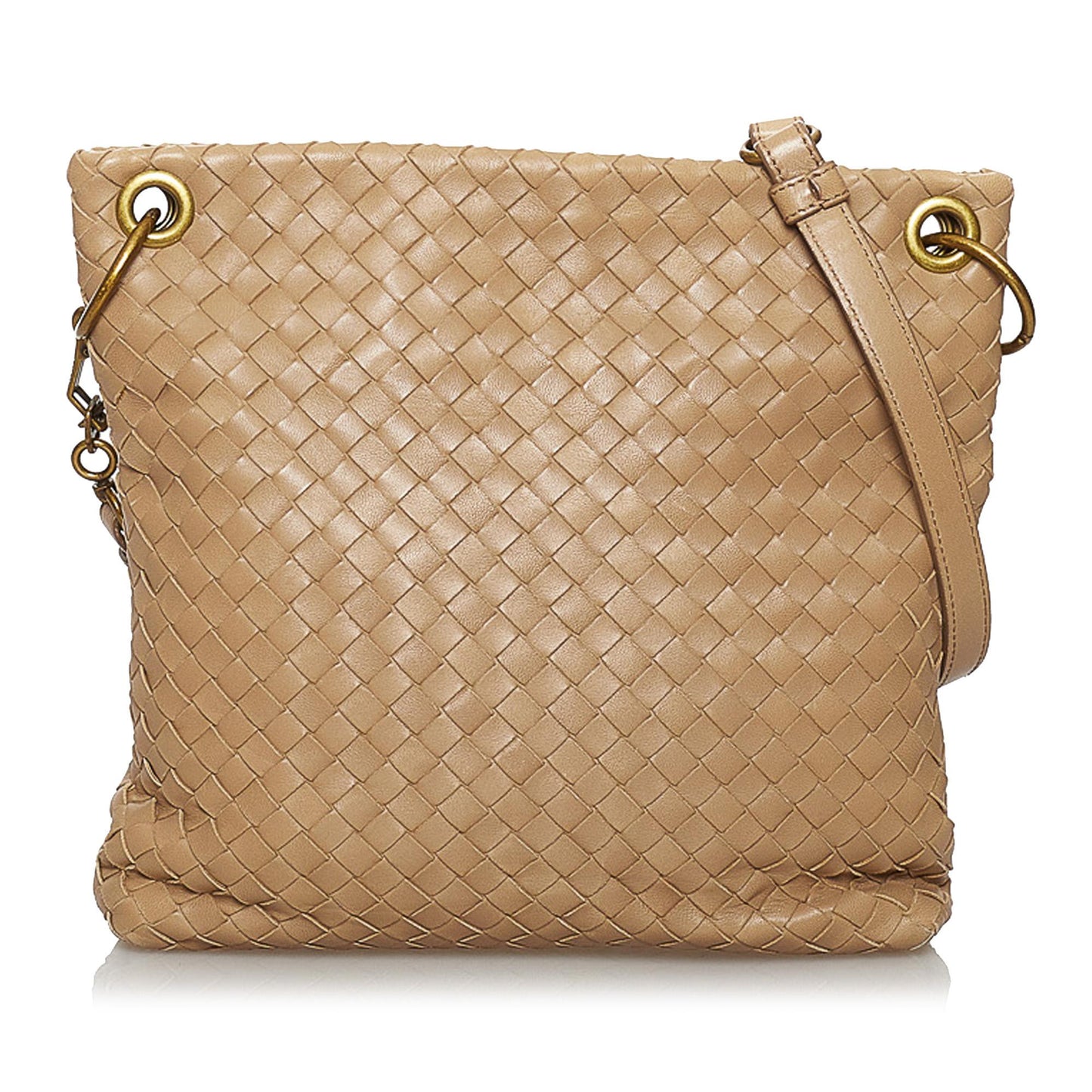 Bottega Veneta Intrecciato Leather Crossbody Bag (SHG-29936)