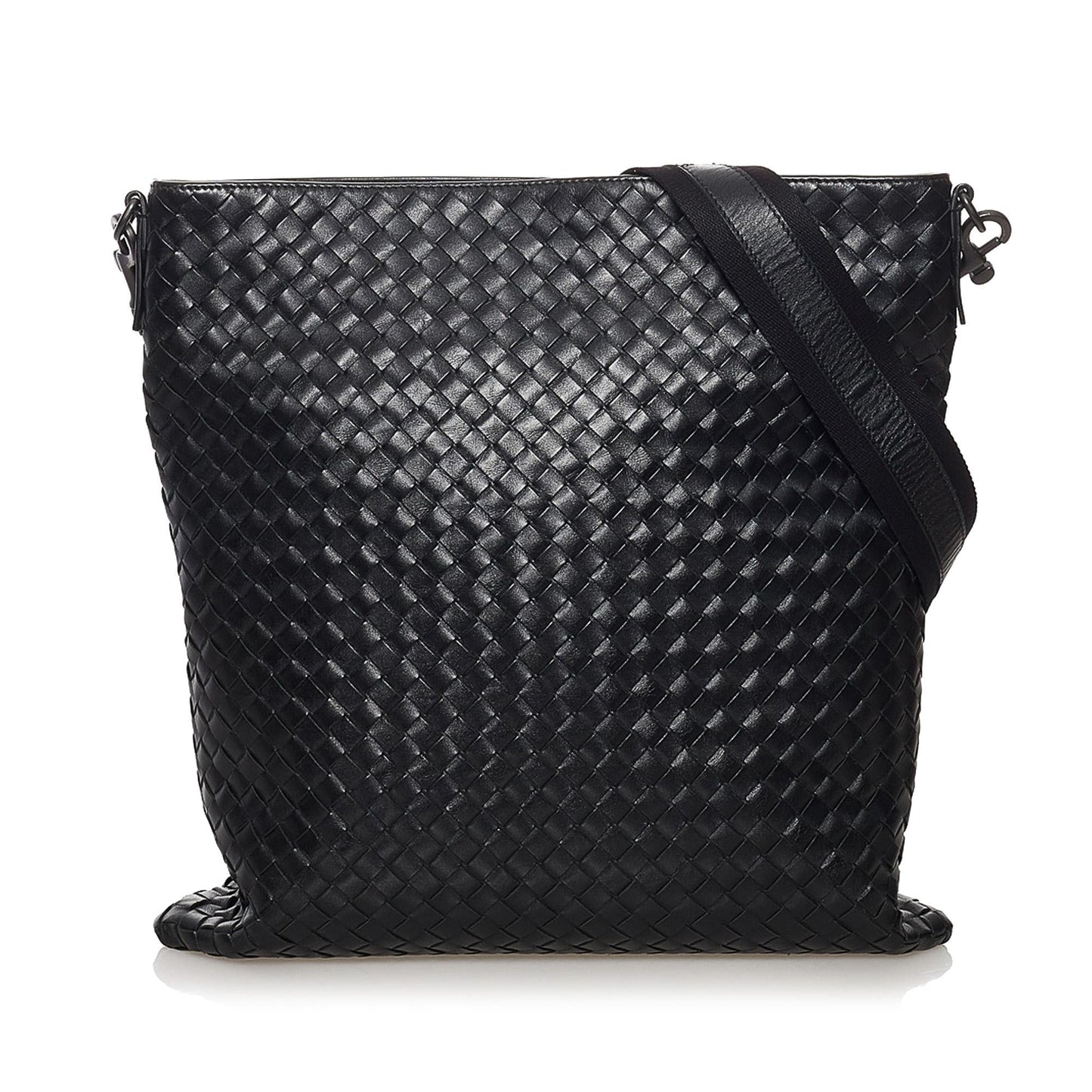 Bottega Veneta Intrecciato Leather Crossbody Bag (SHG-31743)