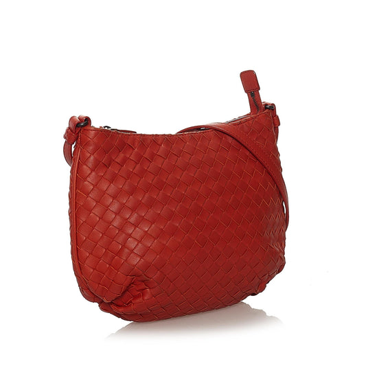 Bottega Veneta Intrecciato Leather Crossbody Bag (SHG-33056)