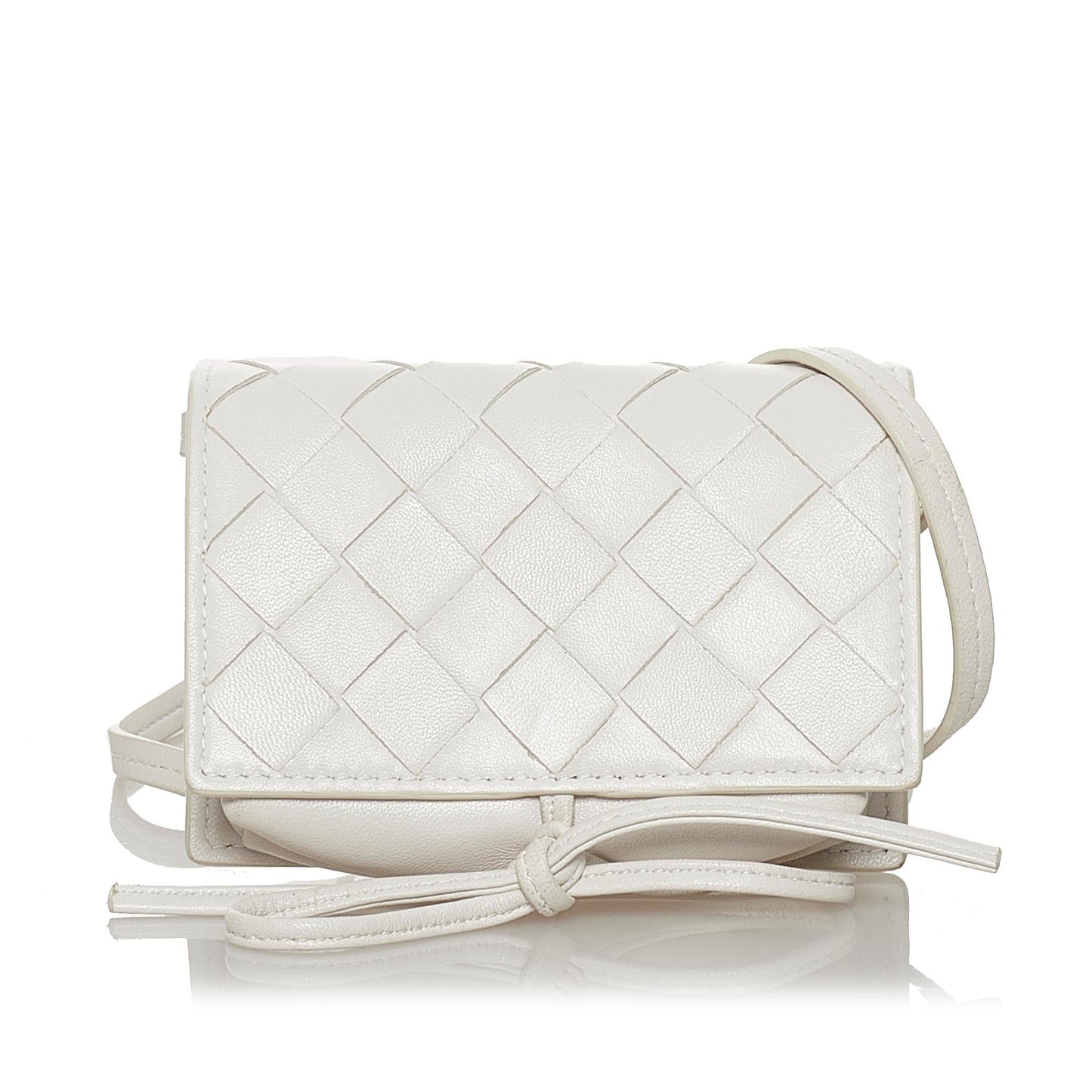 Bottega Veneta Intrecciato Leather Crossbody Bag (SHG-33431)