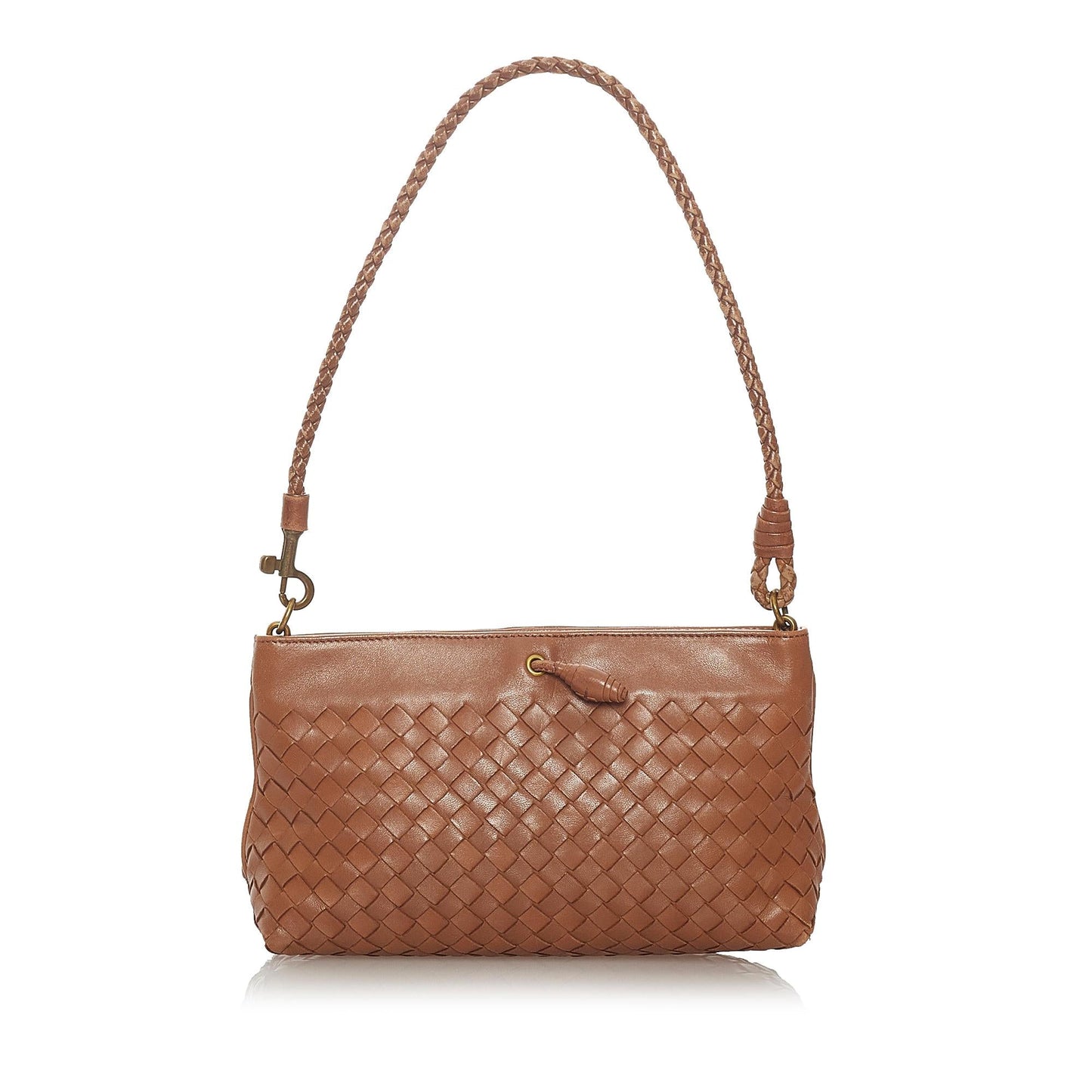 Bottega Veneta Intrecciato Leather Shoulder Bag (SHG-27384)